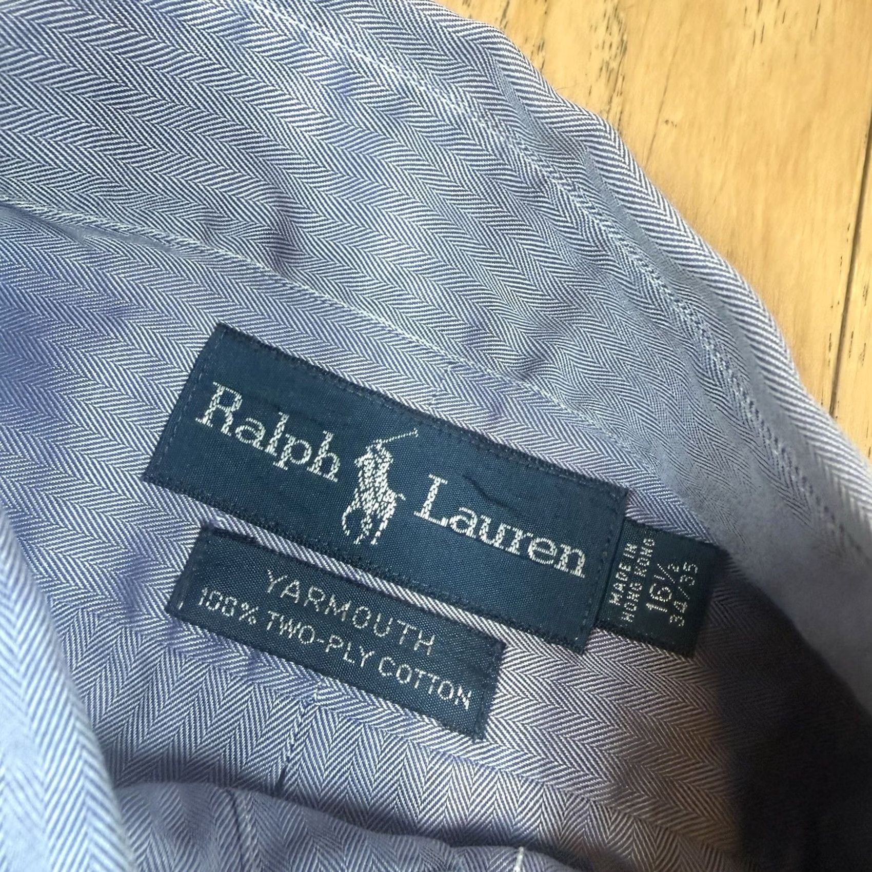 Polo Ralph Lauren Polo Ralph Lauren Button-Up Shirt Mens L Long Sleeve Blue 16 34/35 Large Regular Size - Size US L / EU 52-54 / 3 - 2 Thumbnail