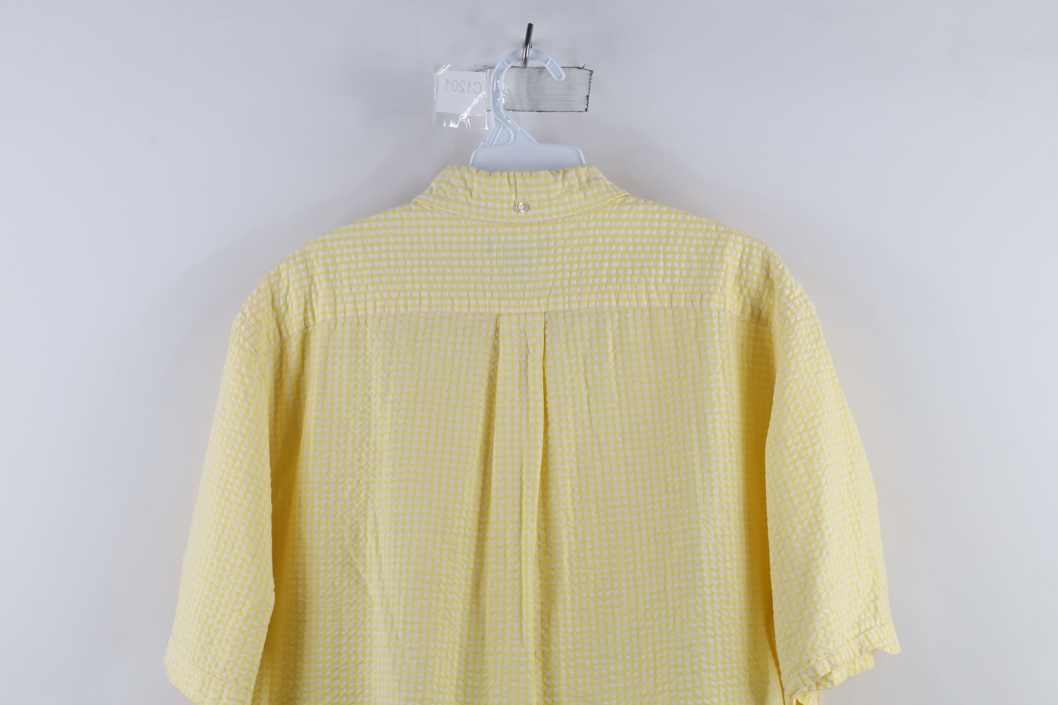 Lands' End × Vintage Vintage Lands End Seer Sucker Short Sleeve Button Down Shirt Size US L / EU 52-54 / 3 - 9 Thumbnail