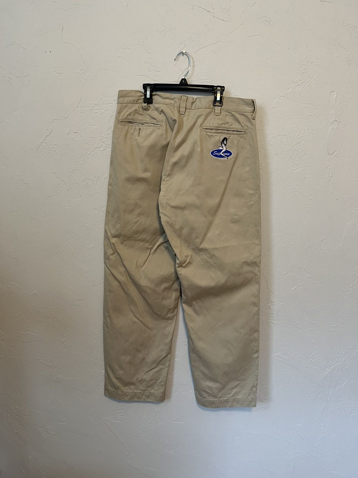 Supreme Supreme Chino Pin Up Pants Washed Green 32 | Grailed