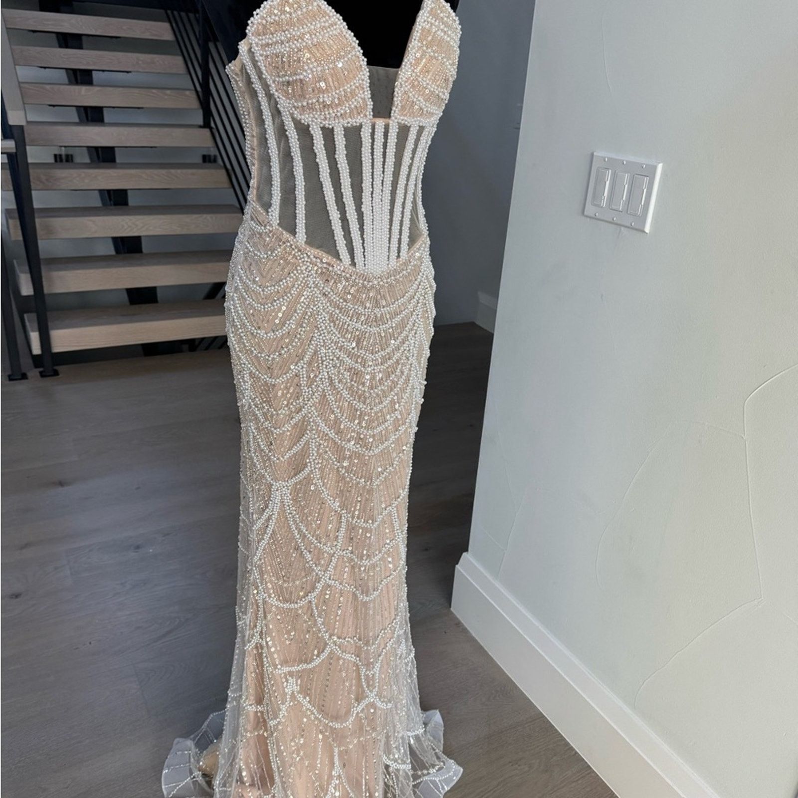Other Stunning White Beaded Prom Dress size S Size S / US 4 / IT 40 - 7 Thumbnail