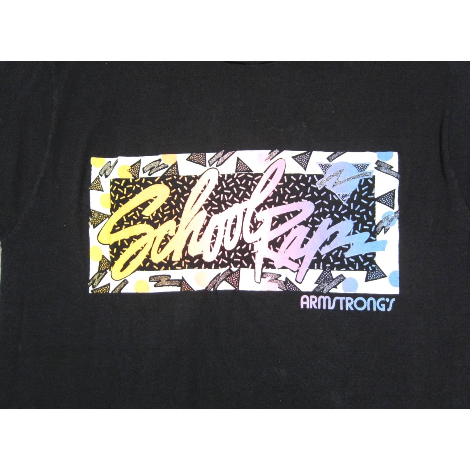 Fruit Of The Loom Vintage Armstrongs Shirt Mens L Black Cotton Logo 90s American T-Shirt Fun 90s Mens Size US L / EU 52-54 / 3 - 2 Thumbnail
