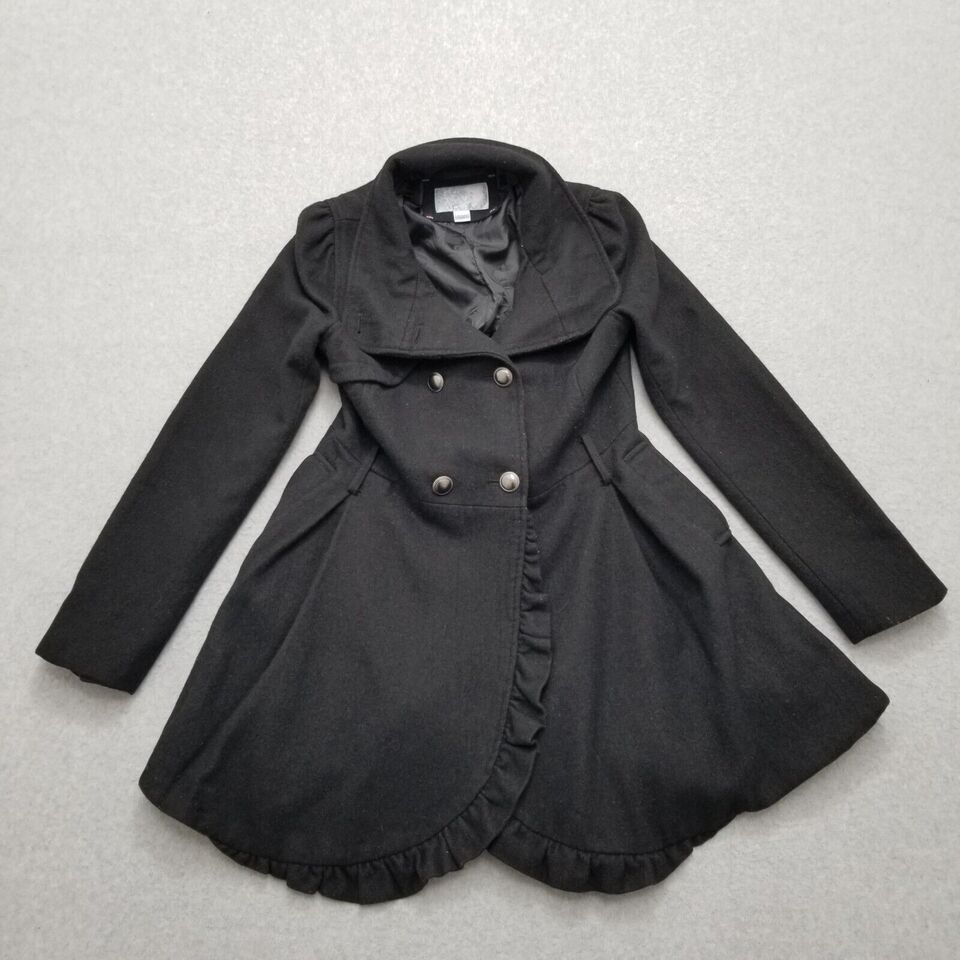 Other Xhilaration Coat Womens Small Black Pockets Jacket Buttons Grailed