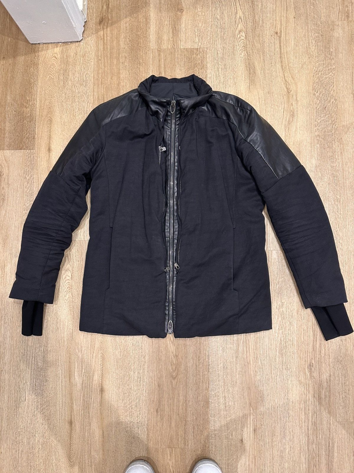 Daniele Basta Daniele Basta Jacket Leather &Technical Fabric Black IT54 XL Size 54R - 1 Thumbnail