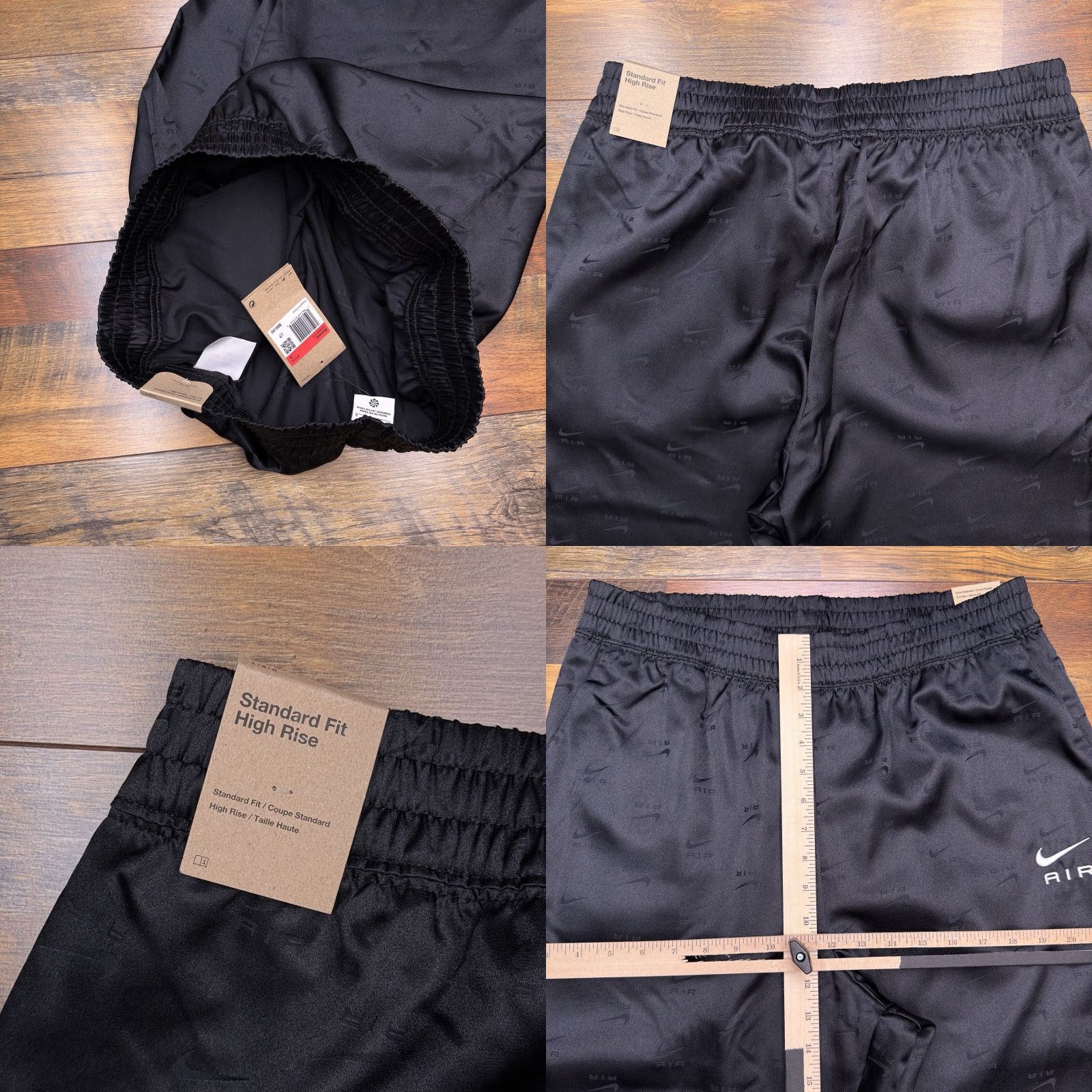 Nike Nike Women Pants L Black Air Logo Pull On Regular Fit Sweatpants Jogging Activewear Pockets Logo New with Tags Size 36" / US 14 / IT 50 - 8 Thumbnail