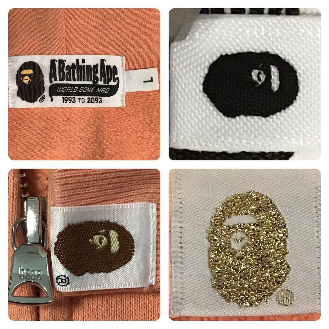 Bape BAPE Shark full zip hoodie salmon a bathing ape PONR Size US L / EU 52-54 / 3 - 7 Thumbnail
