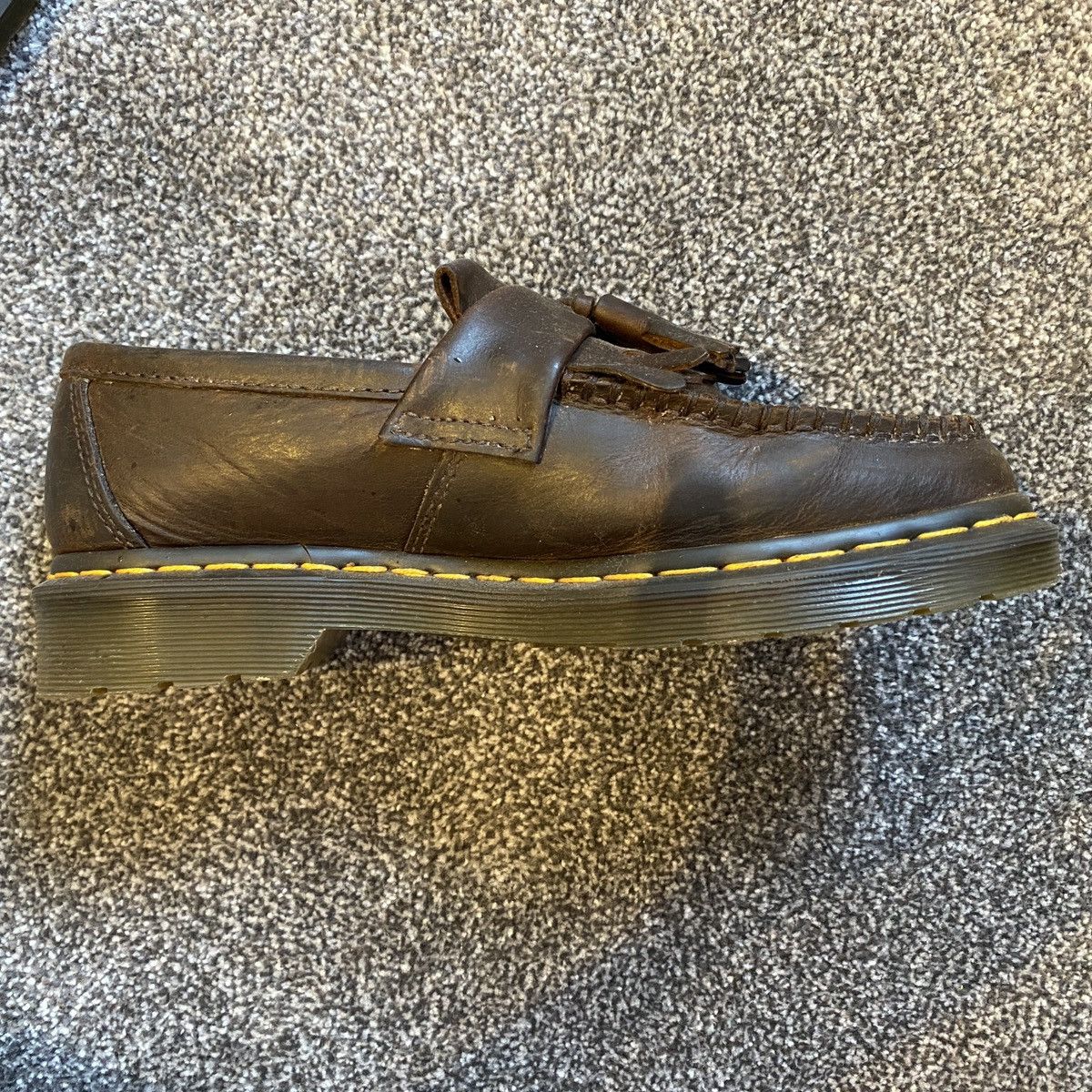 Dr. Martens Doc Marten’s Adrian Crazy Horse Leather Tassel Loafers Size US 6.5 / EU 39-40 - 5 Thumbnail