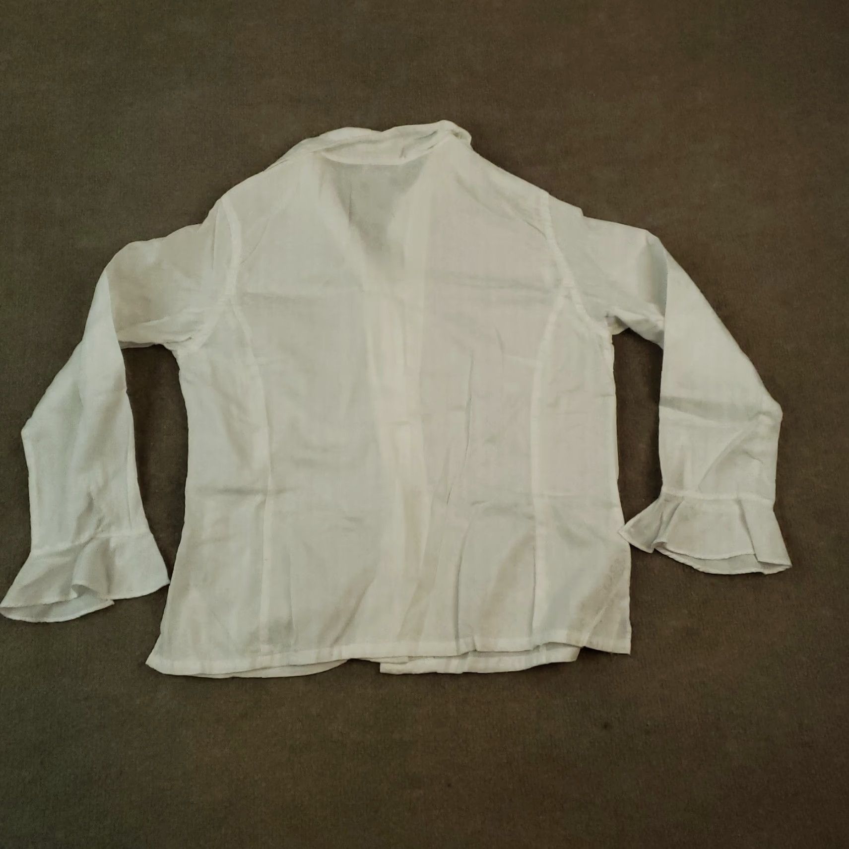 Talbots Talbots Shirt Women 12P White Long Sleeve Casual Button-Up with Ruffle Cuff Size XL / US 12-14 / IT 48-50 - 8 Thumbnail