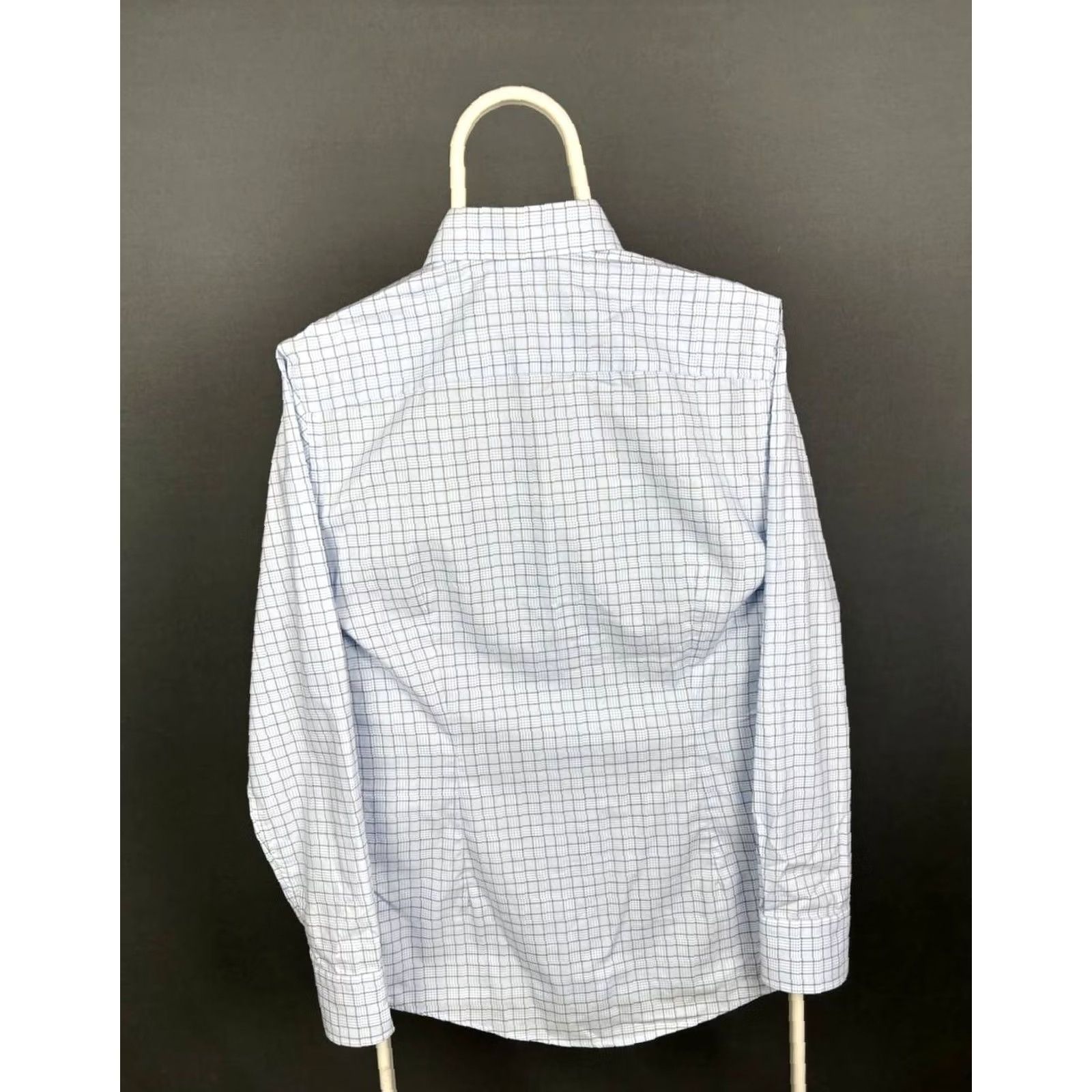 Eton Eton Button-Up Shirt Slim Fit 38 Regular Size Blue Knit Check, 90s Theme, Men, Long Sleeve, Collared, Casual, Machine Washable, Vintage No Size US M / EU 48-50 / 2 - 2 Thumbnail