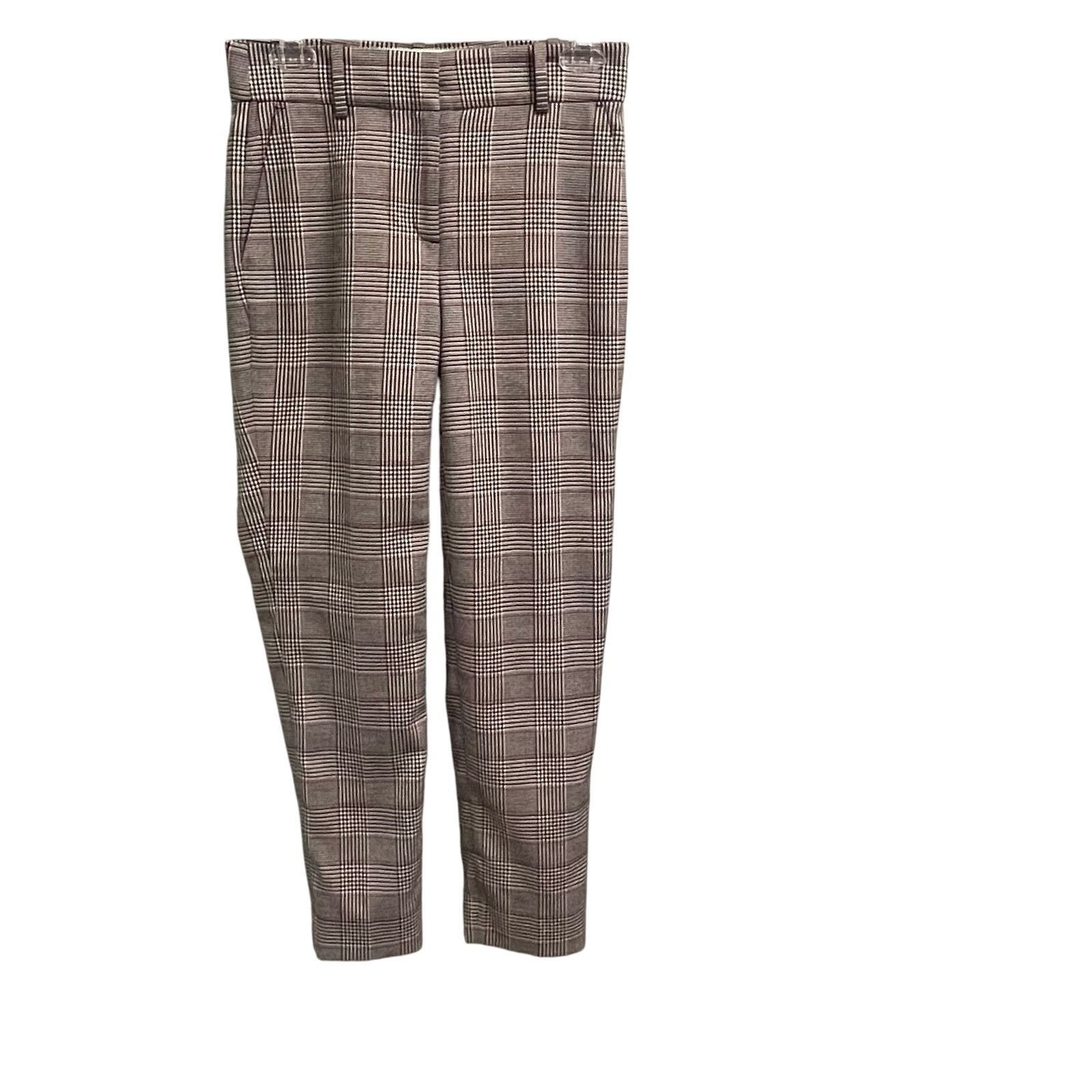 J.Crew J. Crew Womens Size 00 Black Plaid Dress Pants Career Size 24" / US 00 / IT 34 - 1 Thumbnail