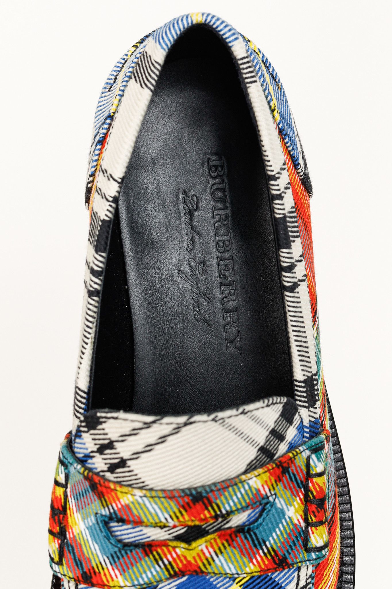 Burberry Burberry Bedmont Poppy Orange Tartan Flat Loafers Size US 6.5 / IT 36.5 - 8 Thumbnail