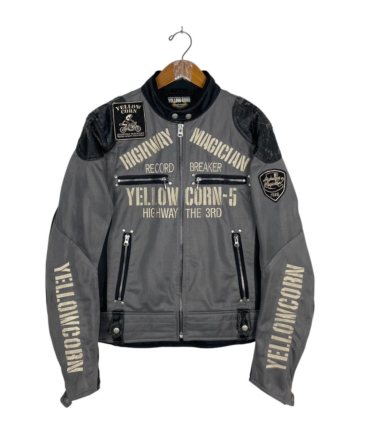 YELLOW CORN Rare‼️ Yellow Corn Bikers Jacket Embroidery Big Logo Size US S / EU 44-46 / 1 - 1 Thumbnail