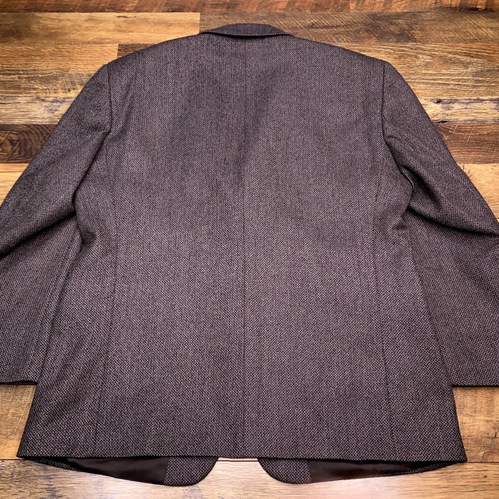Stafford Stafford Blazer Gray Wool Cashmere Tweed Short 44 Chest 46 Notch Lapel Single-Breasted 3-Button Ventless Dry Clean Only Mens Sport Coat Vintage? No Size US 44 / EU 60 - 2 Thumbnail