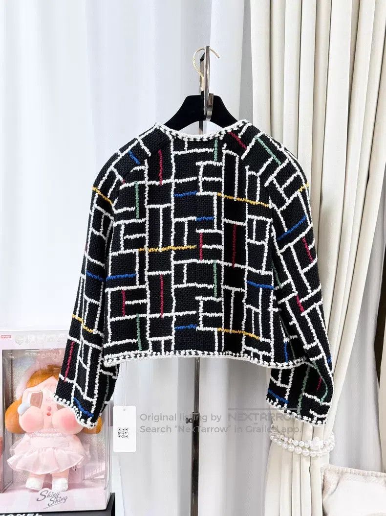 Chanel Chanel Colorful maze pattern striped tweed woven long-slee Size S / US 4 / IT 40 - 3 Thumbnail