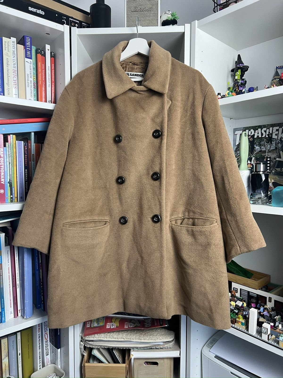 Designer × Jil Sander Vintage Jil Sander Camel & wool over coat jacket M designer Size M / US 6-8 / IT 42-44 - 1 Thumbnail