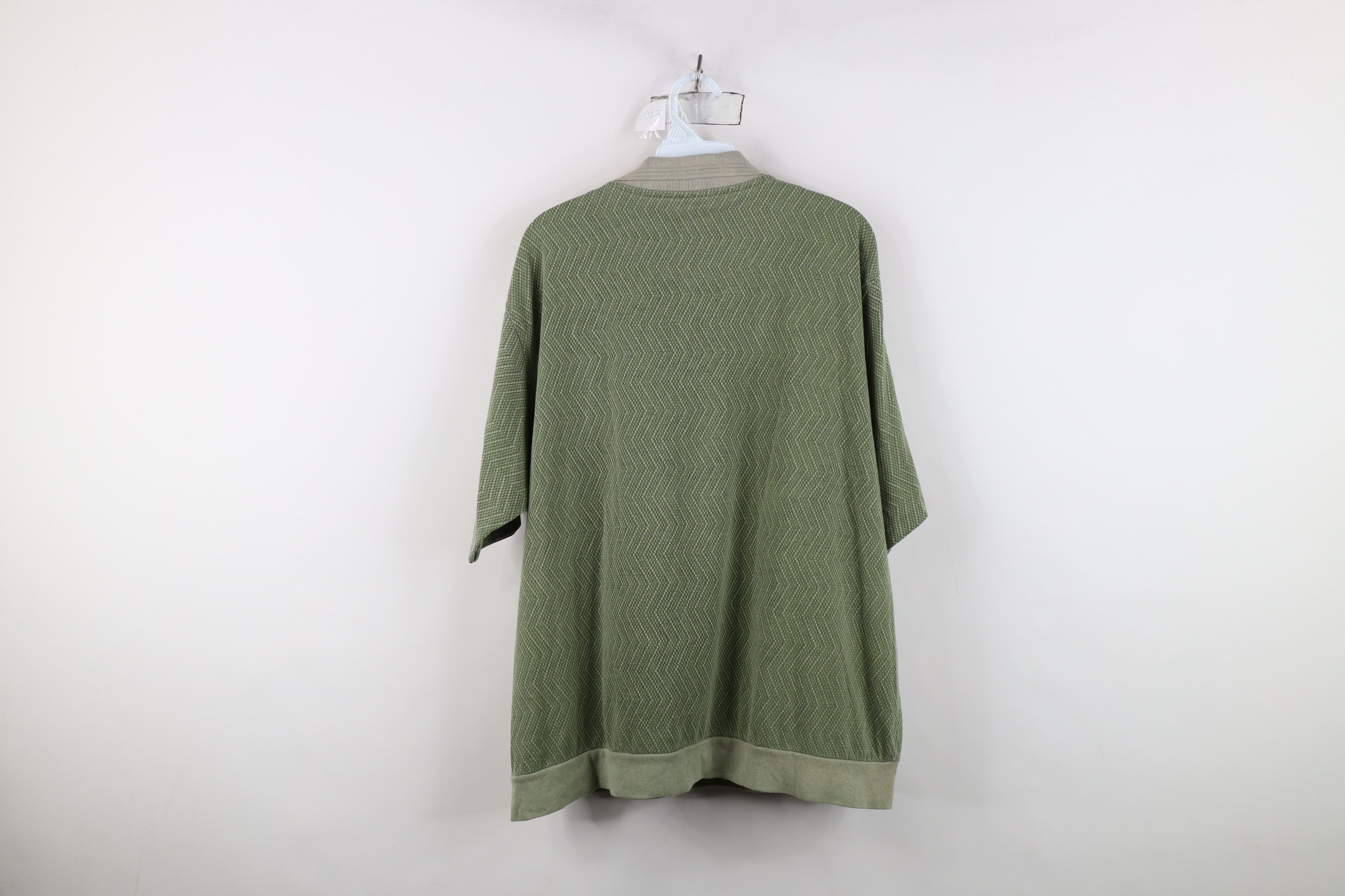 Vintage Vintage 90s Streetwear Knit Pullover Polo Shirt Green Size US XXL / EU 58 / 5 - 11 Thumbnail