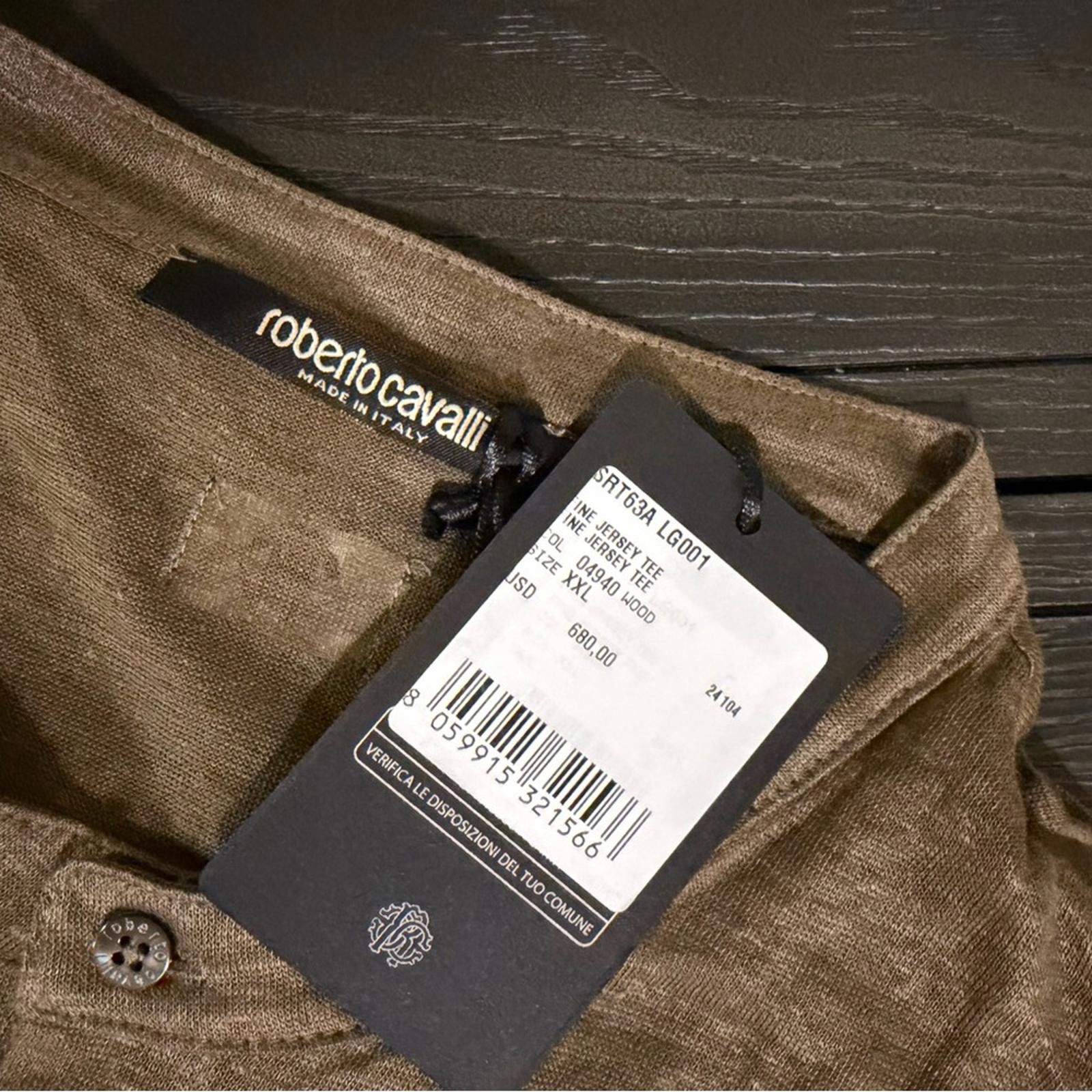 Roberto Cavalli Roberto Cavalli Henley Polo T-Shirt - NWT & Hologram Cert Size US XXL / EU 58 / 5 - 4 Thumbnail