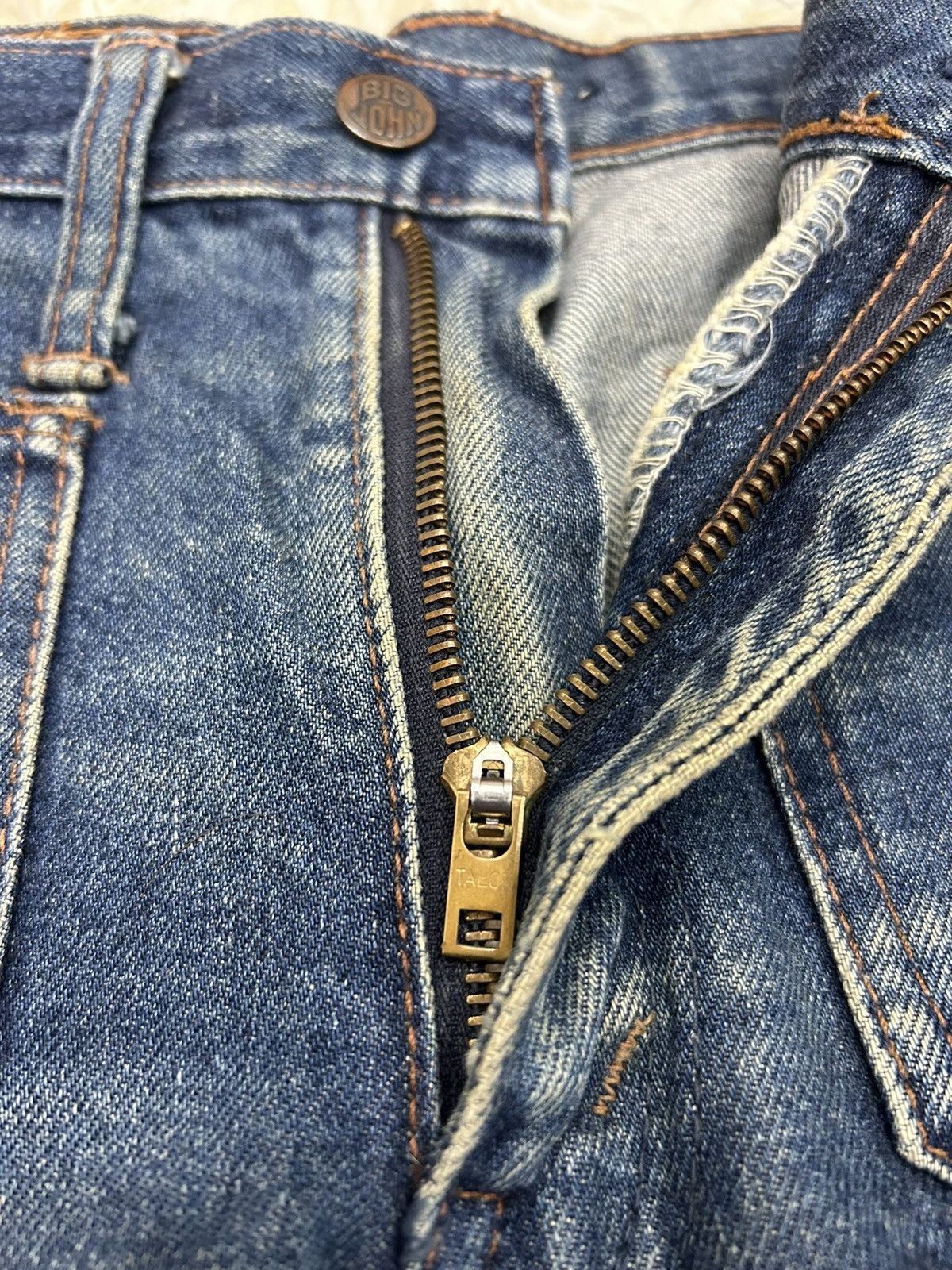 Big John × Japanese Brand × Vintage Vintage Big-John Distressed Flare Denim Pants Size US 28 / EU 44 - 7 Thumbnail