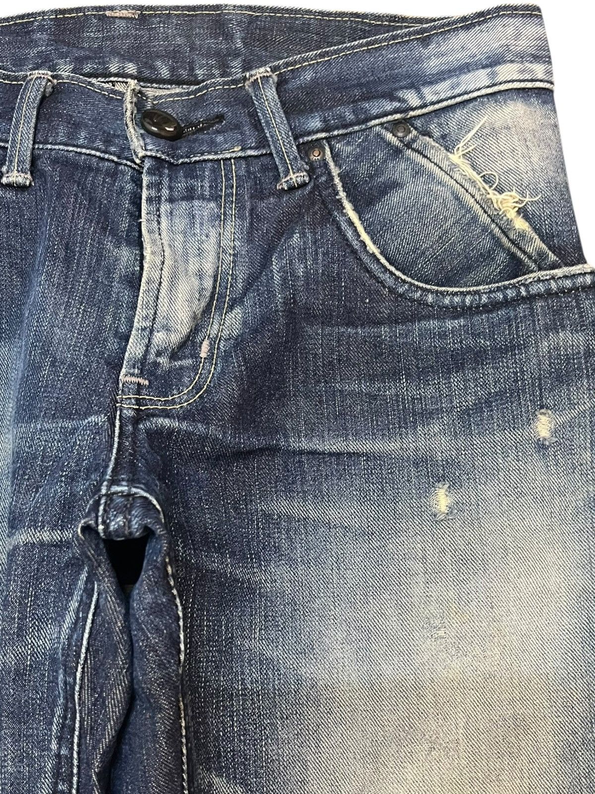 Lee Vintage Lee Riders Faded Honeycomb Distressed Denim Size US 30 / EU 46 - 4 Thumbnail