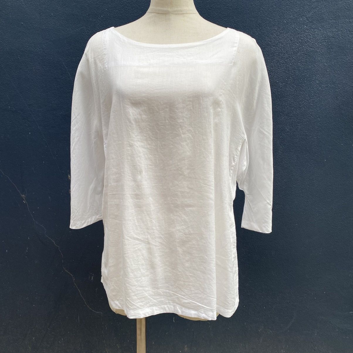 Zucca ZUCCA White 3/4 Sleeve Loose Fit Top Size M / US 6-8 / IT 42-44 - 7 Thumbnail