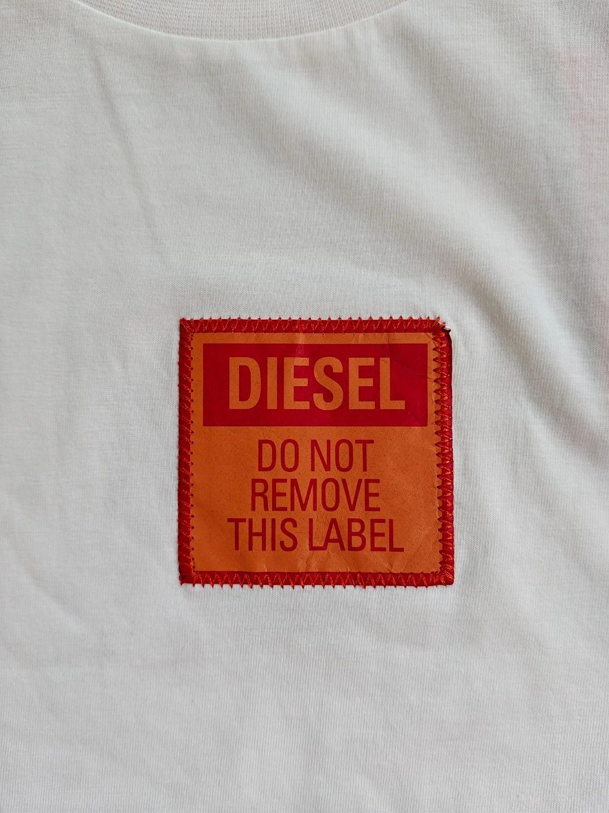 Diesel DIESEL White T-Shirt With Logo Patch T 4140 Size US L / EU 52-54 / 3 - 3 Thumbnail