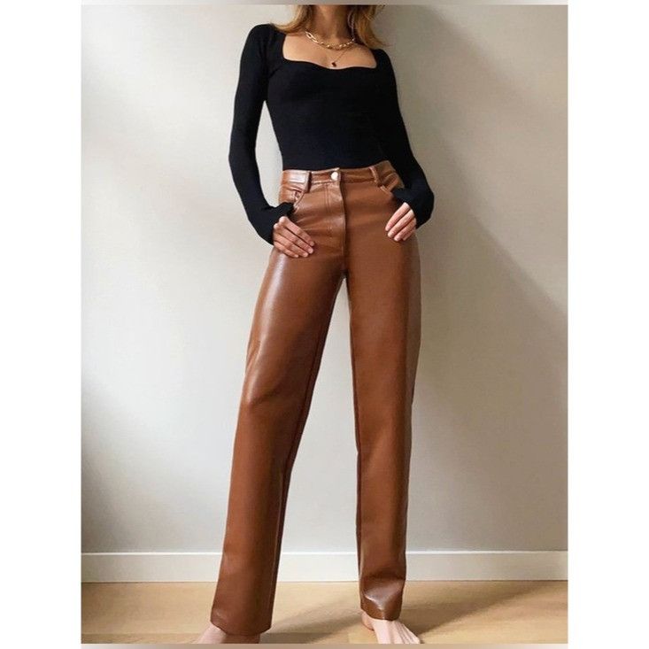 Other NWT Wilfred “Melina” Women's High-Rise Faux Leather Straight Size 28" / US 6 / IT 42 - 1 Thumbnail