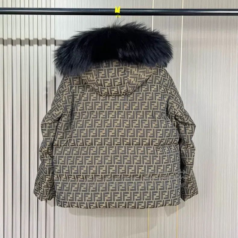 Fendi Fendi 2023 All-Over Printed Monogram Down Jacket with Fur Size M / US 6-8 / IT 42-44 - 2 Thumbnail
