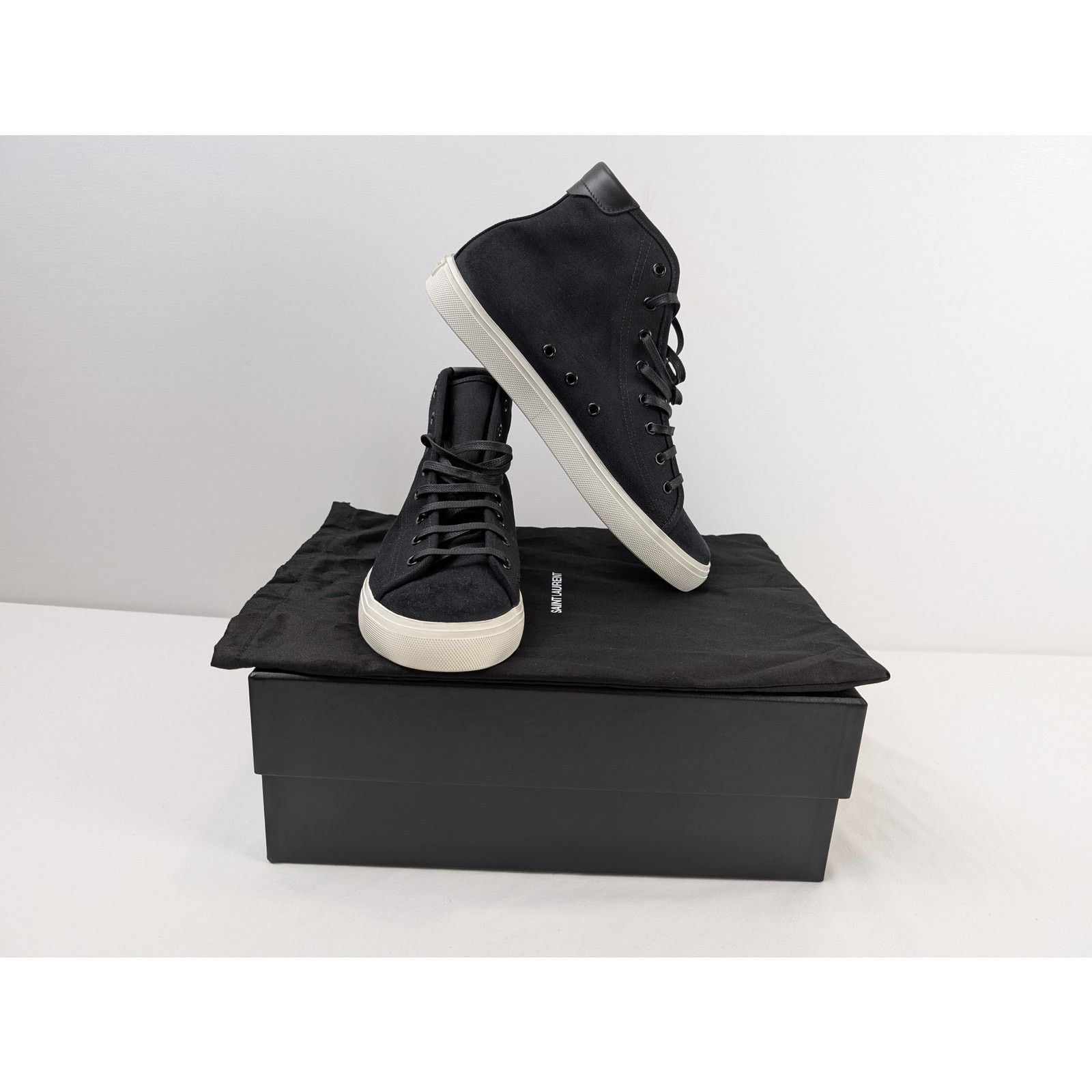 Saint Laurent Paris o1rshd1 High Top Sneakers in Black 44 Size US 11 / EU 44 - 20 Thumbnail