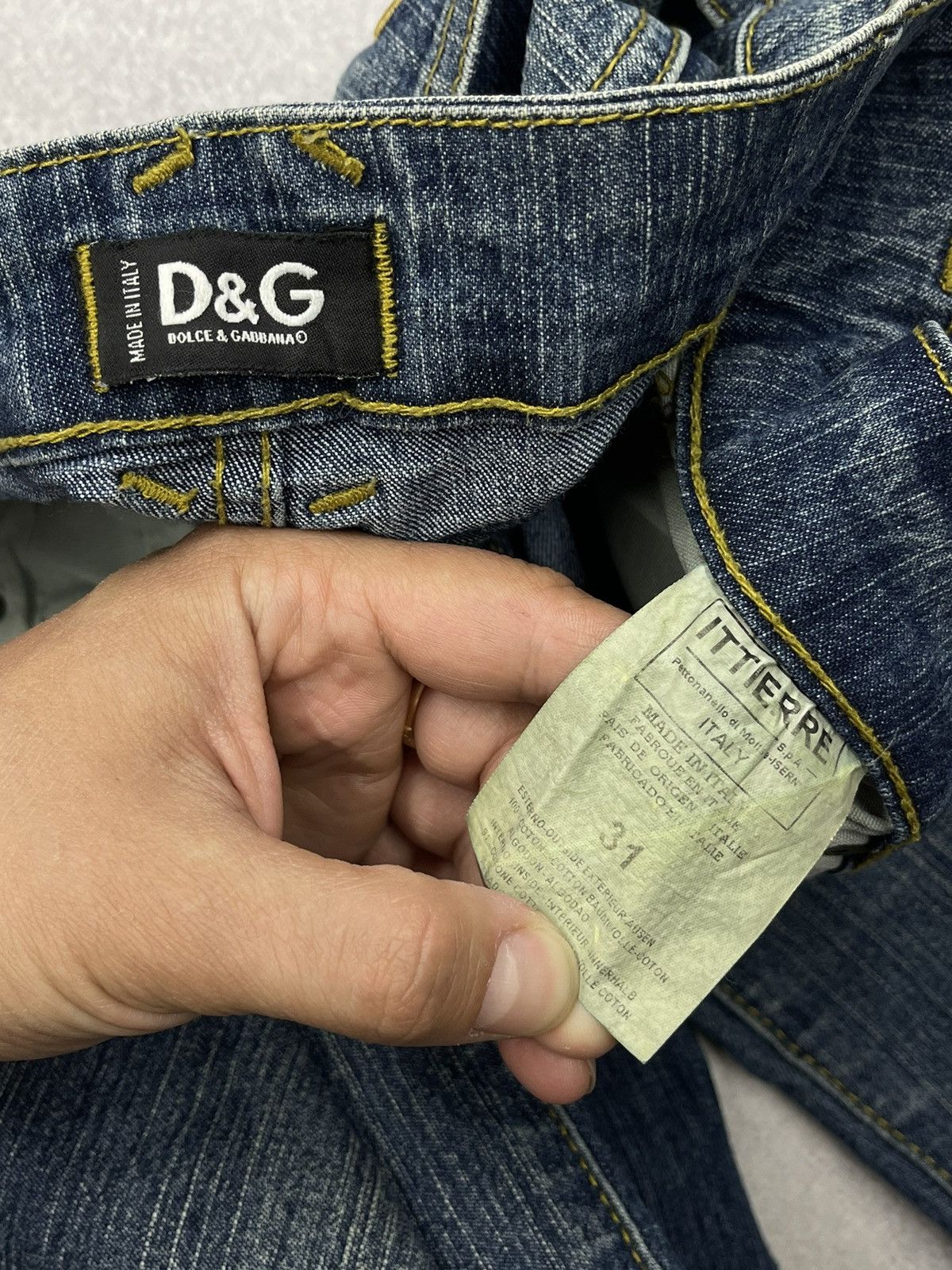 Dolce & Gabbana Vintage Dolce Gabbana Denim Jeans Big Logo Made in Italy Size 34" / US 12 / IT 48 - 13 Thumbnail