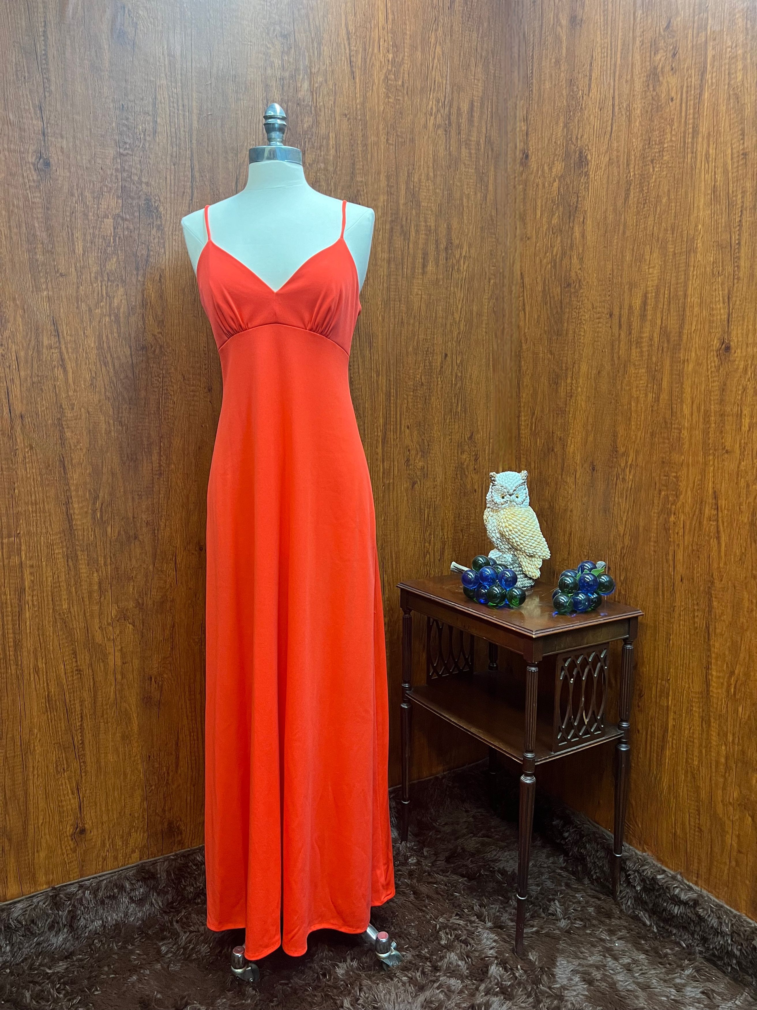 Vintage Vintage 1970s Maxi Tank Dress and Feather Trim Jacket Set Size S / US 4 / IT 40 - 2 Thumbnail
