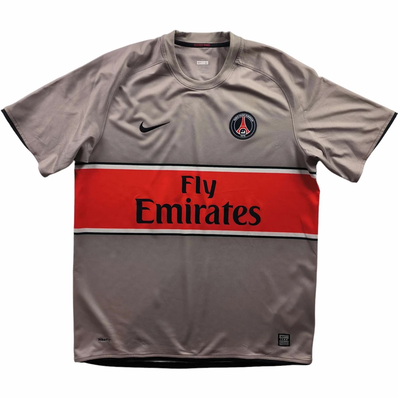 Nike PSG Paris Saint-Germain 2009-10 Nike away football jersey L Size US L / EU 52-54 / 3 - 1 Thumbnail