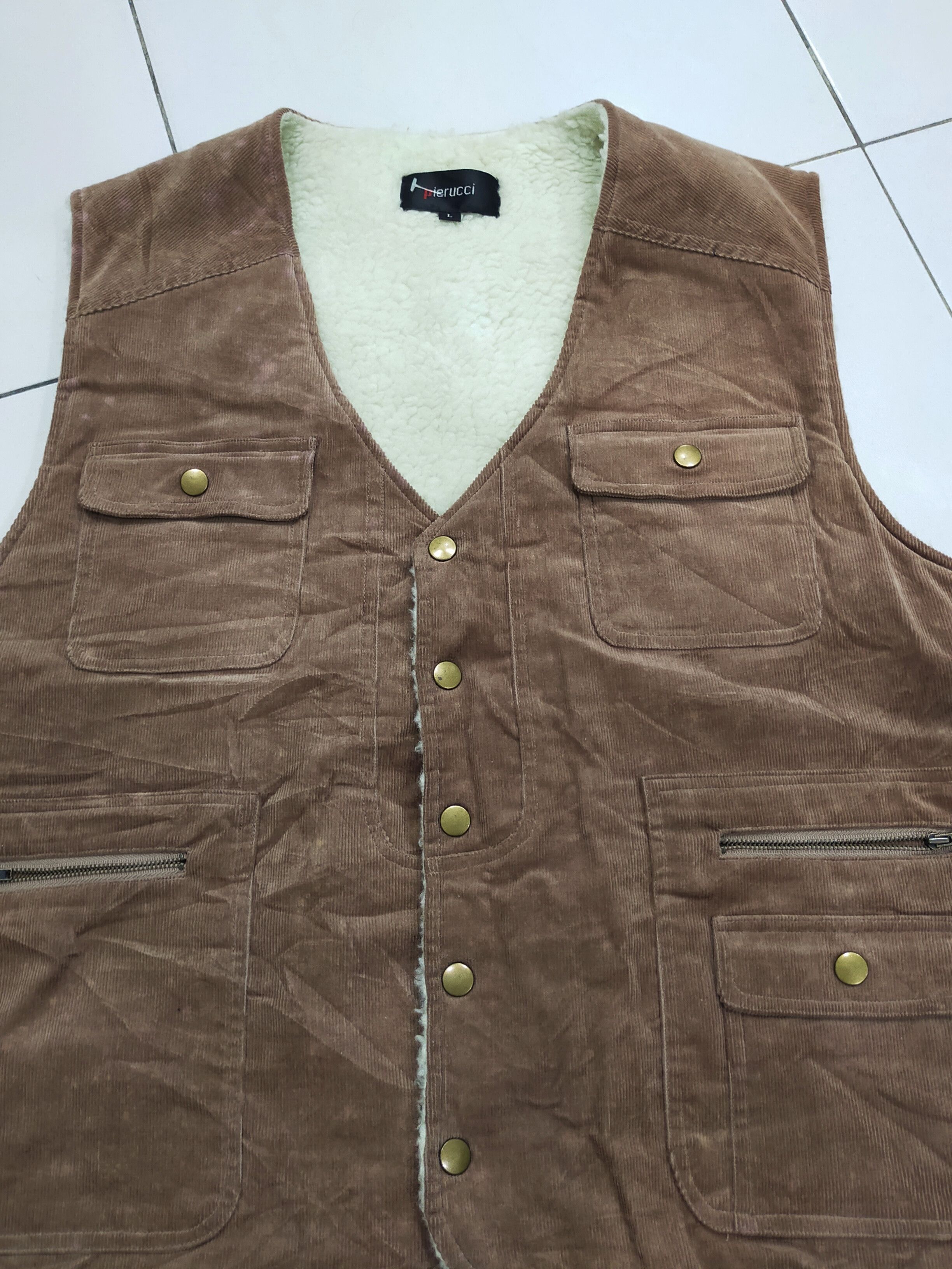 Japanese Brand × Vintage 🚨 VINTAGE PIERUCCI ITALIAN MODE CONDUREY VEST WEAR Size US L / EU 52-54 / 3 - 4 Thumbnail