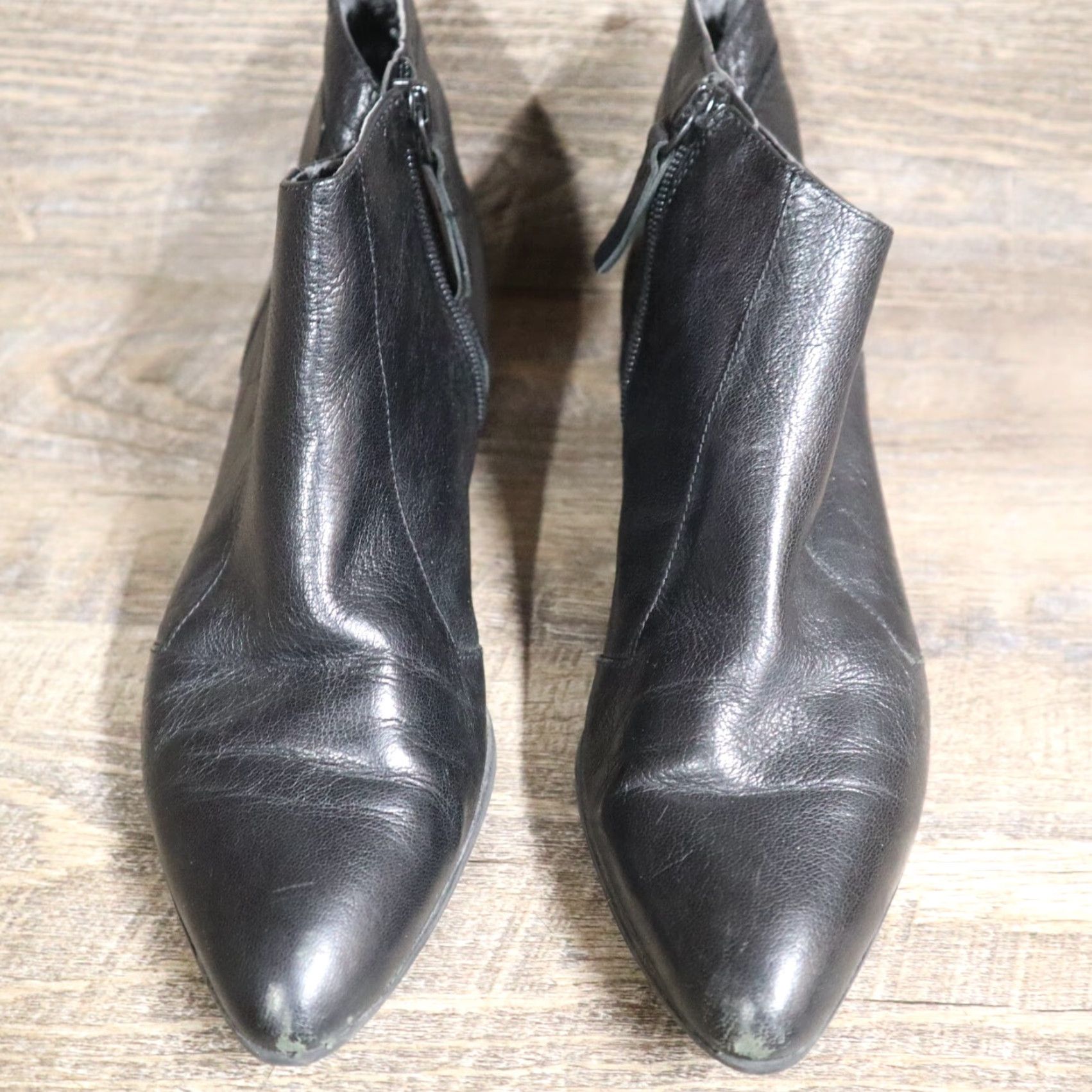 Nine West Nine West Leather Boot Black Boots Pointed Toe Wedge Women's Size 6M Vintage No Size US 6 / IT 36 - 3 Thumbnail