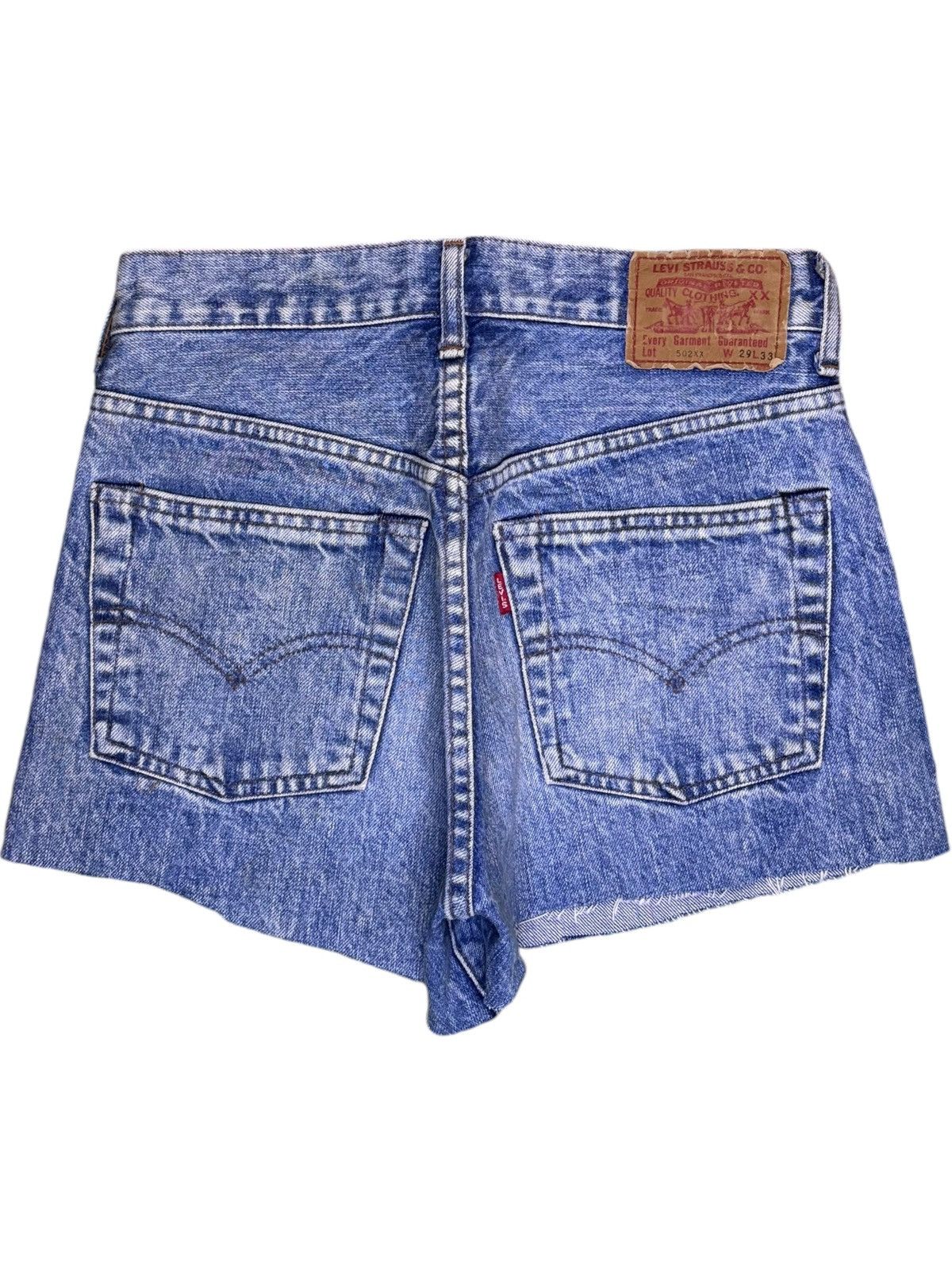 Levi's Vintage 90s Levis 502xx Big E Selvedge Jean Shorts Size 28" / US 6 / IT 42 - 3 Thumbnail