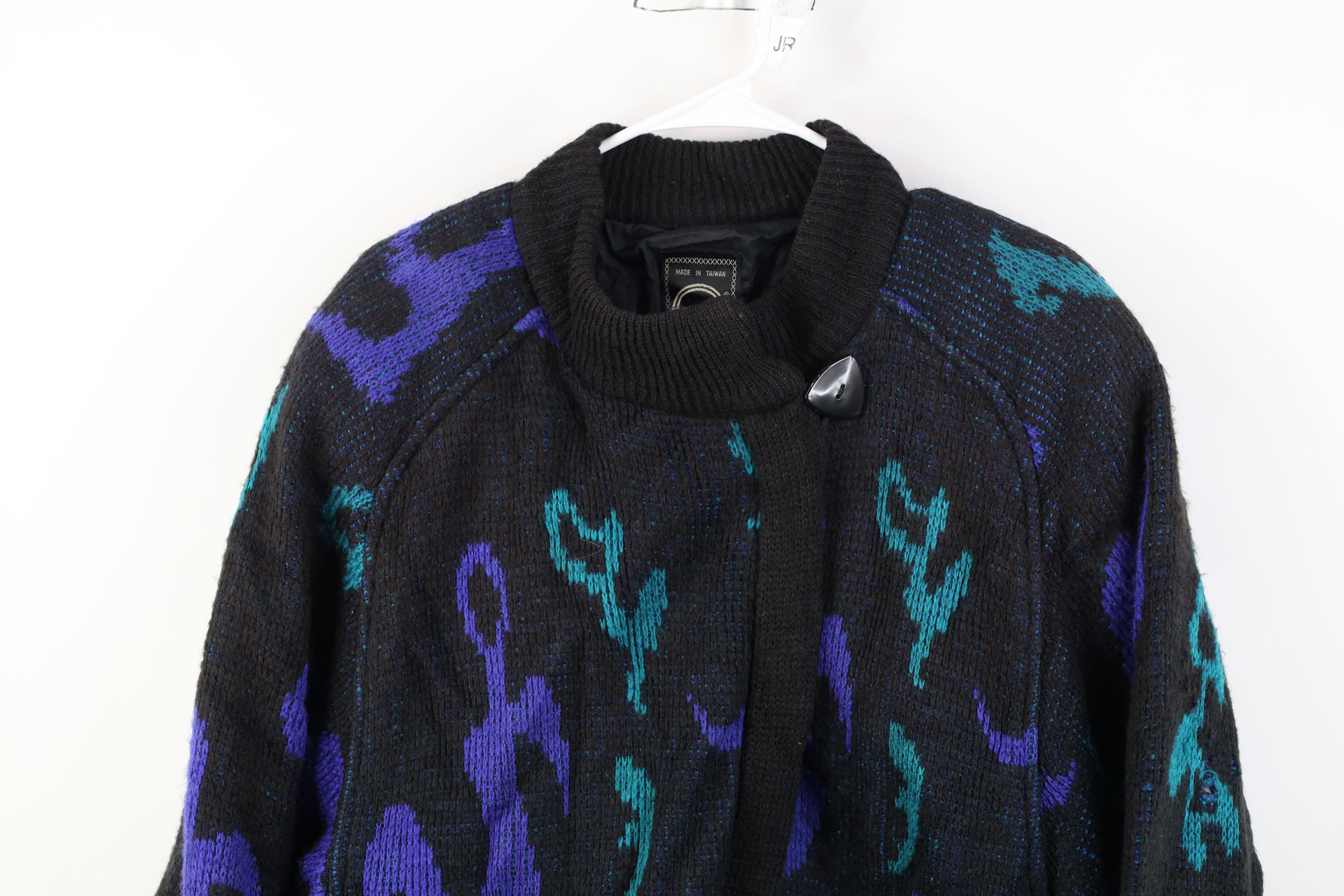 Vintage Vintage 80s 90s Streetwear Knit Sweater Jacket Swacket Size XXL / US 16-18 / IT 52-54 - 2 Thumbnail