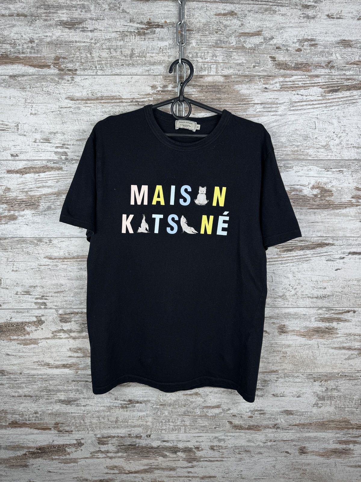 Maison Kitsune Mens Maison Kitsune T-Shirt black cotton tee size M Size US M / EU 48-50 / 2 - 1 Thumbnail