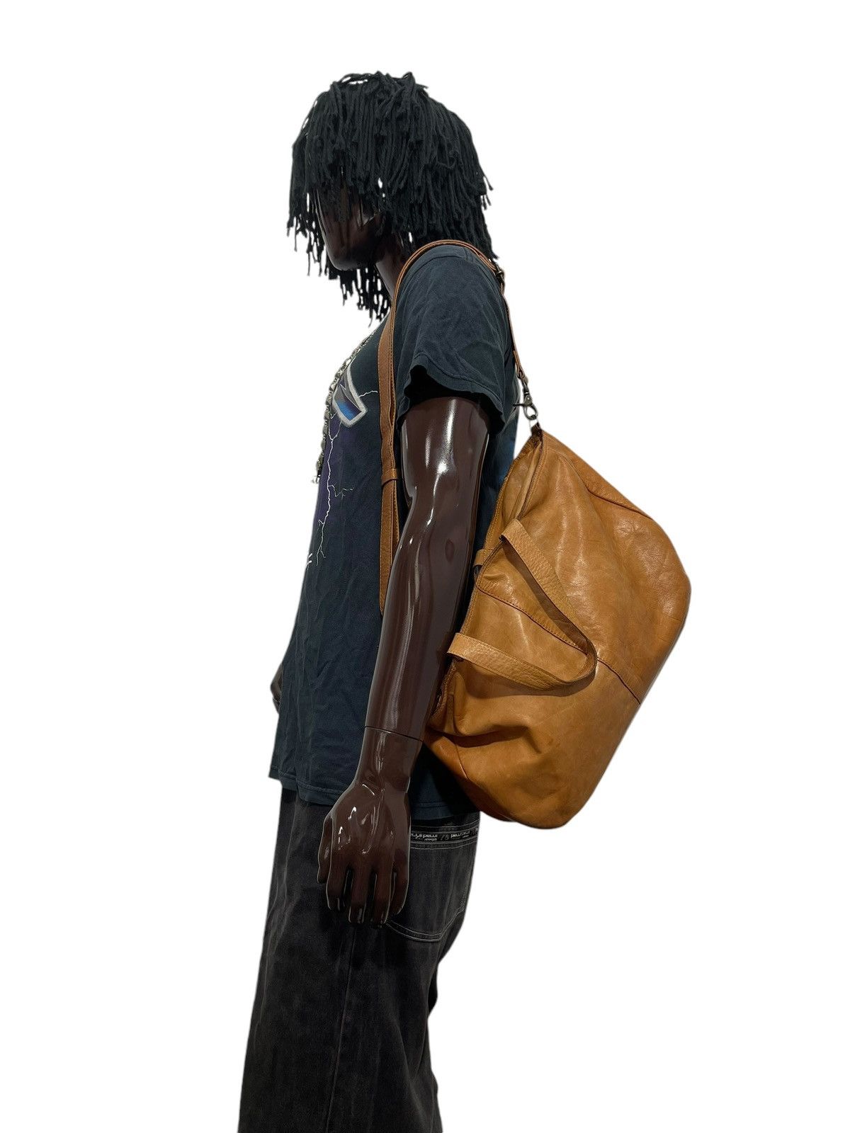 Japanese Brand Full Leather Patina Brown Sebenie Tote 3 Way Bag 1🟩1 Size ONE SIZE - 2 Thumbnail