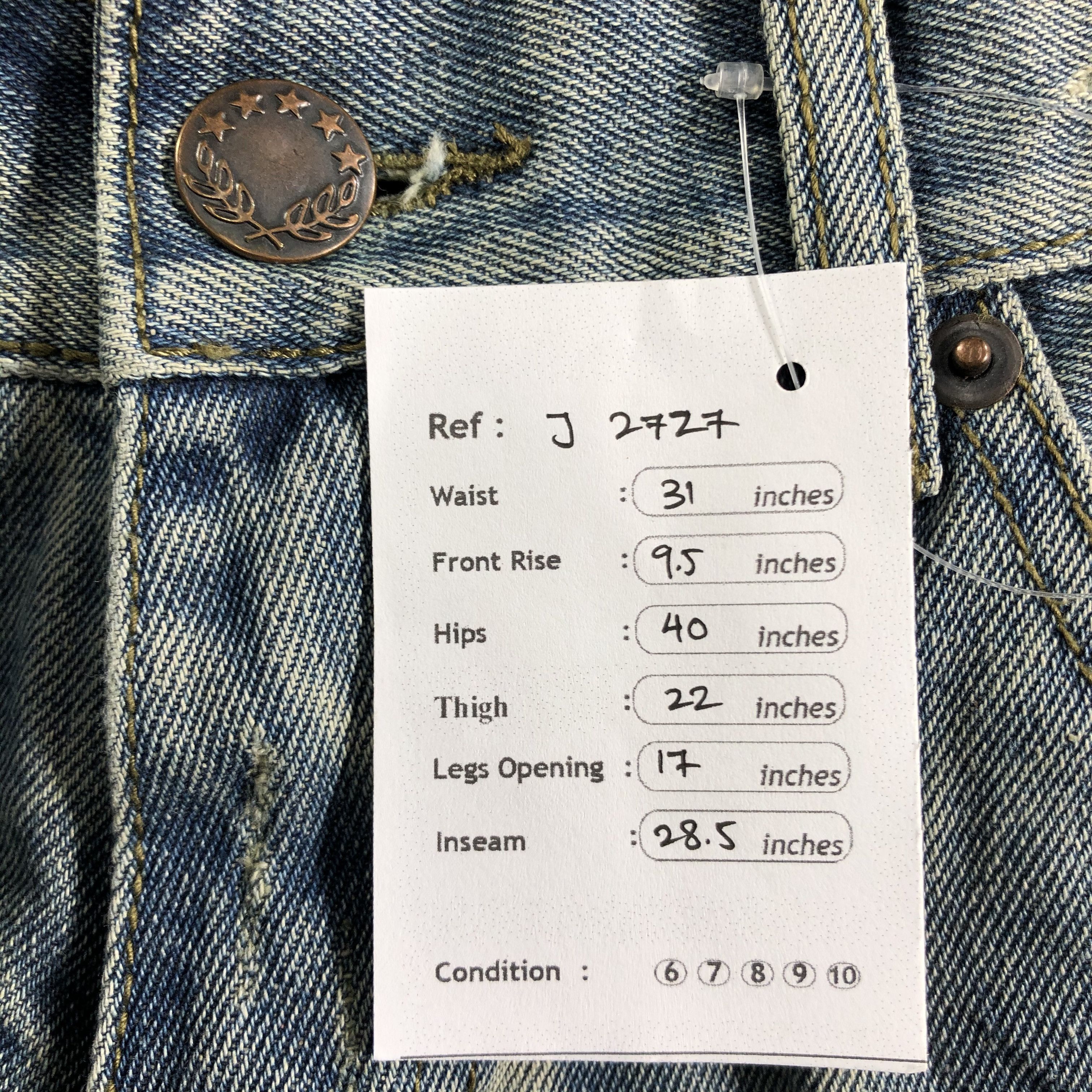 Japanese Brand Japanese Brand Jeans Faded Blue Denim -J2727 Size US 31 - 10 Thumbnail