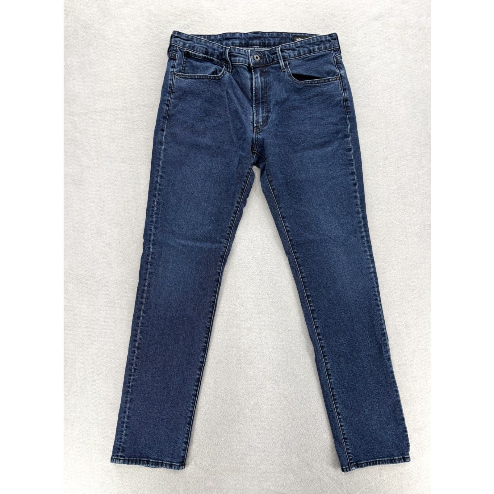 Bonobos Bonobos Jeans Mens Slim Straight Dark Wash 34x34 Denim Cotton Stretch Pockets Zip Casual Pants Men Size US 34 / EU 50 - 2 Thumbnail