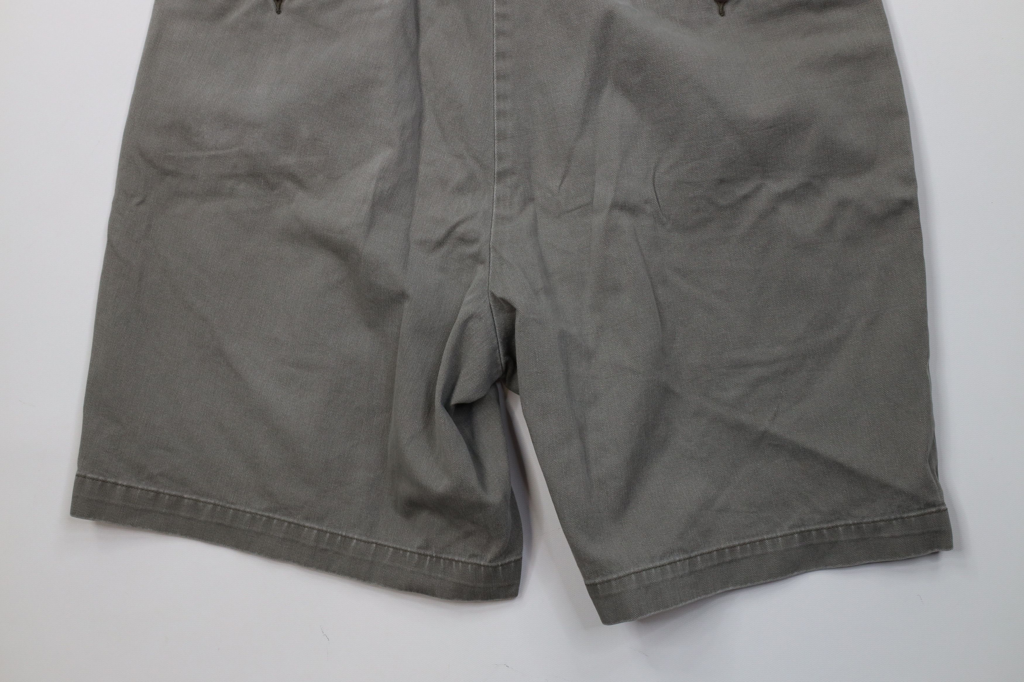 Ralph Lauren Vintage 90s Ralph Lauren Pleated Chino Shorts Green Cotton Size US 36 / EU 52 - 13 Thumbnail