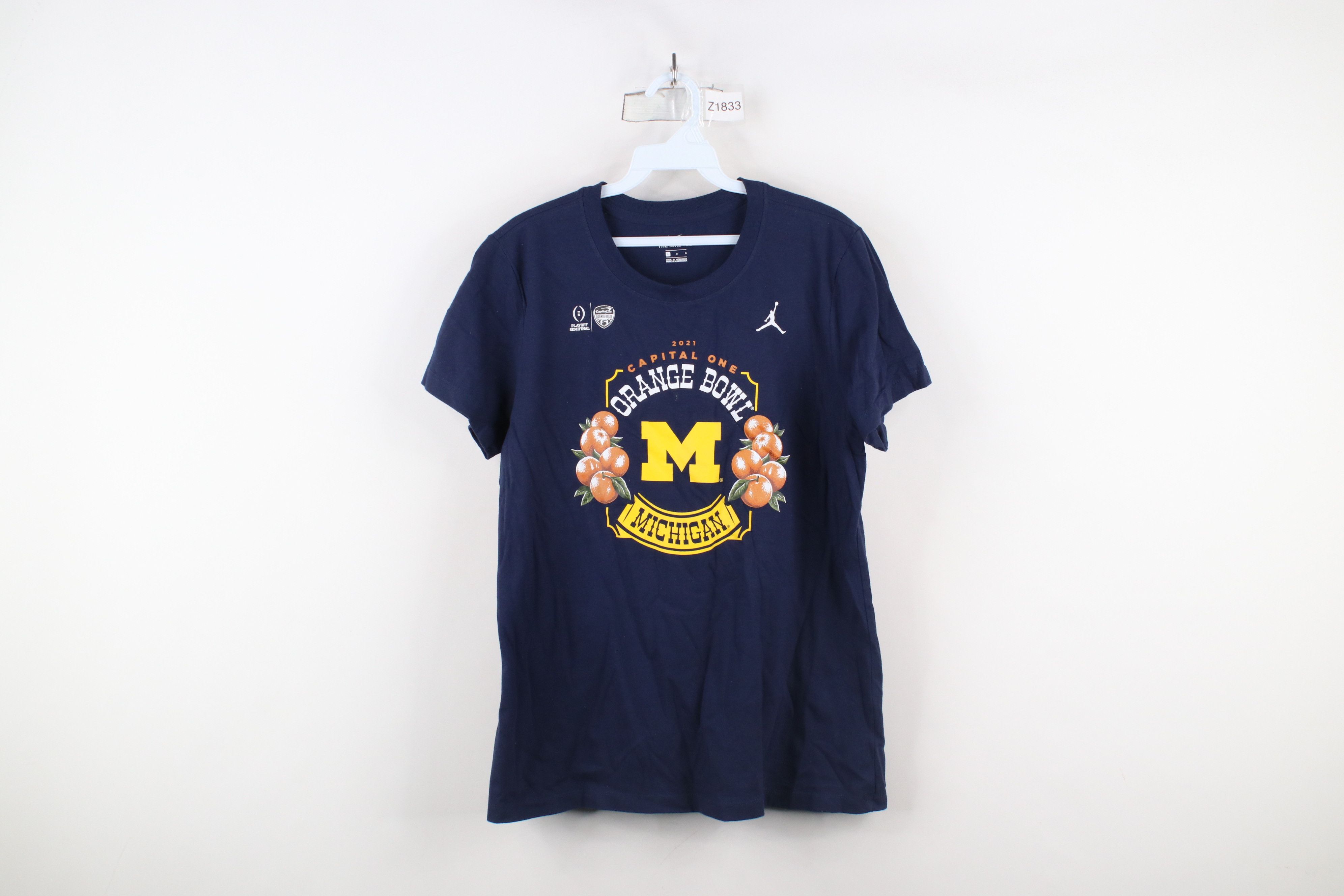 Nike × Vintage Nike Bowl University of Michigan Football T-Shirt Blue Size L / US 10 / IT 46 - 1 Thumbnail