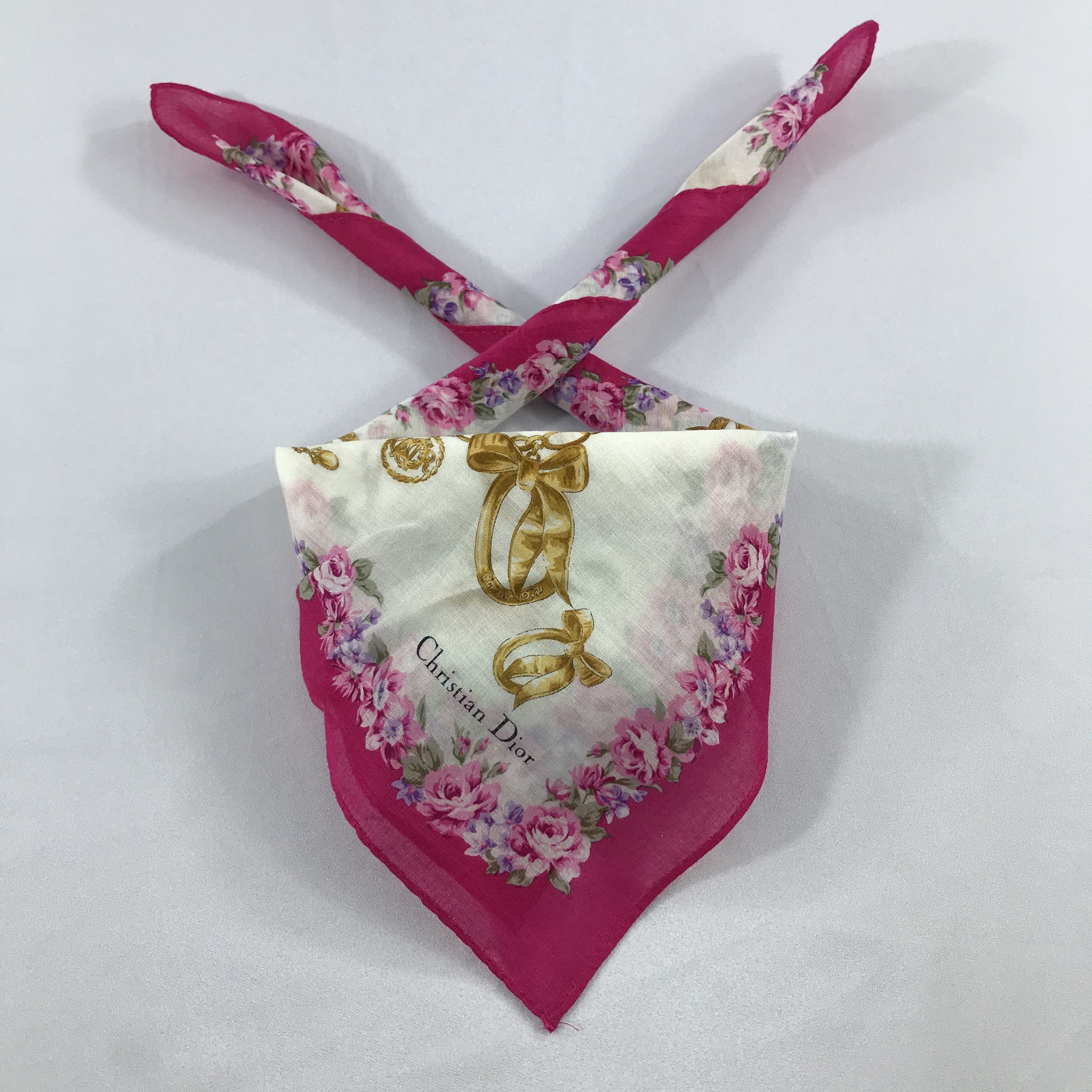 Vintage Christian Dior Bandana / Handkerchief / Neckerchief - S2446 Size ONE SIZE - 3 Thumbnail