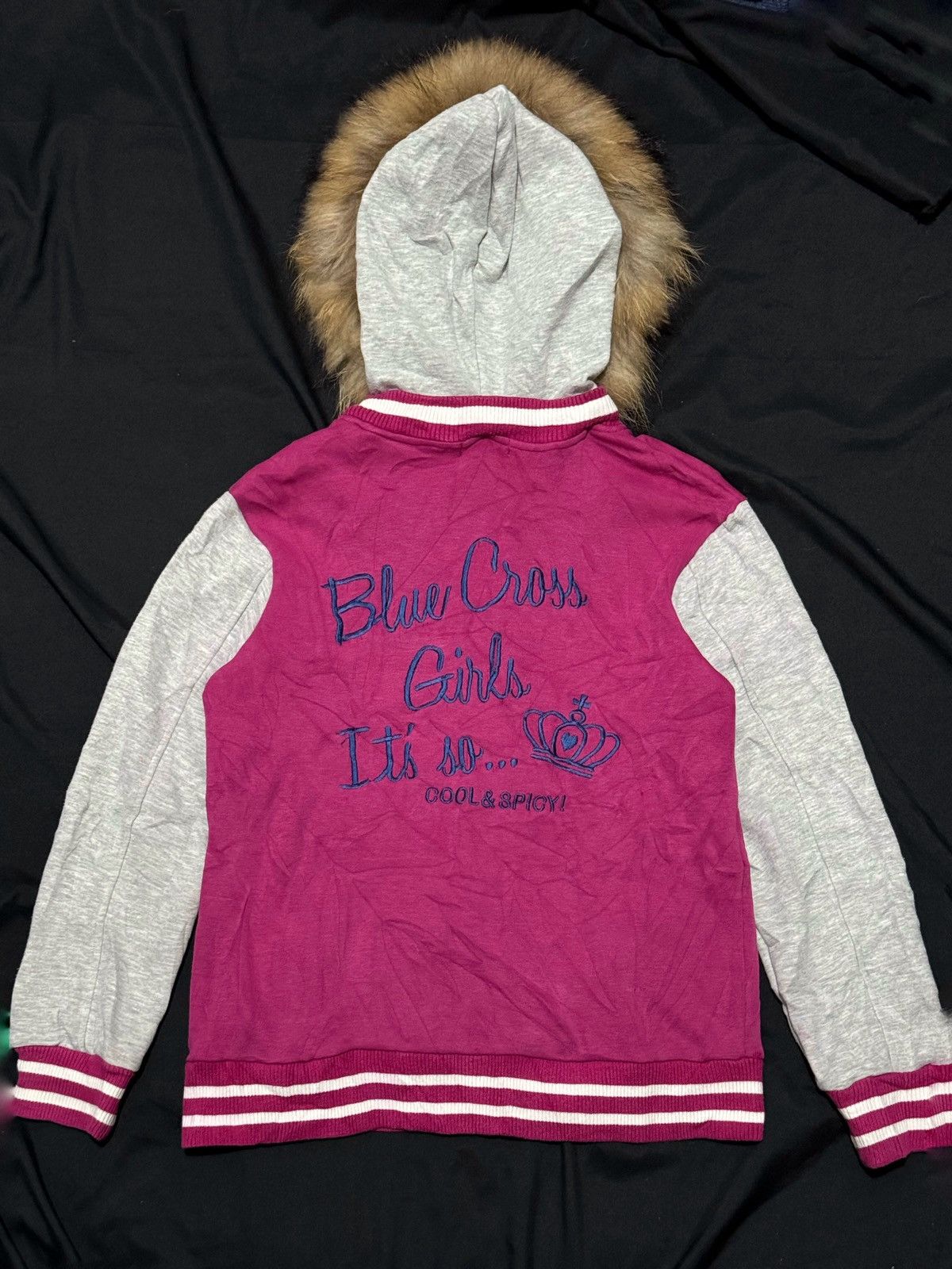 Hysteric Glamour × If Six Was Nine × Japanese Brand 2000s Blue Cross Fur Hoodie Y2k Style Size US S / EU 44-46 / 1 - 2 Thumbnail