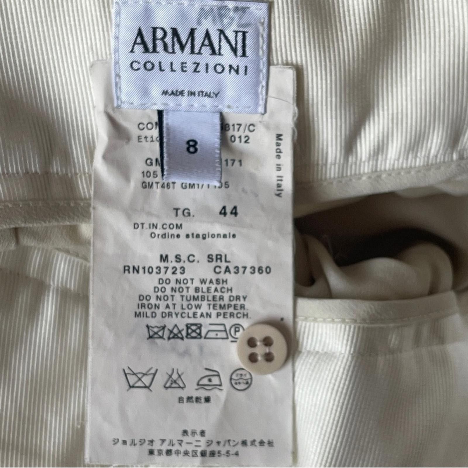 Armani Collezioni Armani Collezioni Cream Textured 2pc Suit Size M / US 6-8 / IT 42-44 - 9 Thumbnail