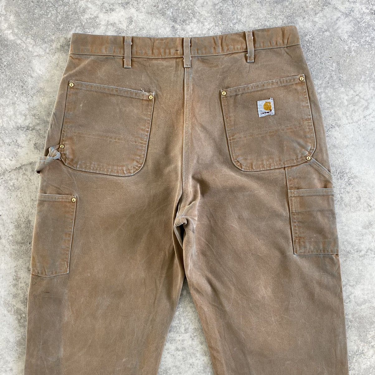 Carhartt VTG Carhartt Double Knee Faded Dirty Carpenter Pants Size US 35 - 11 Thumbnail