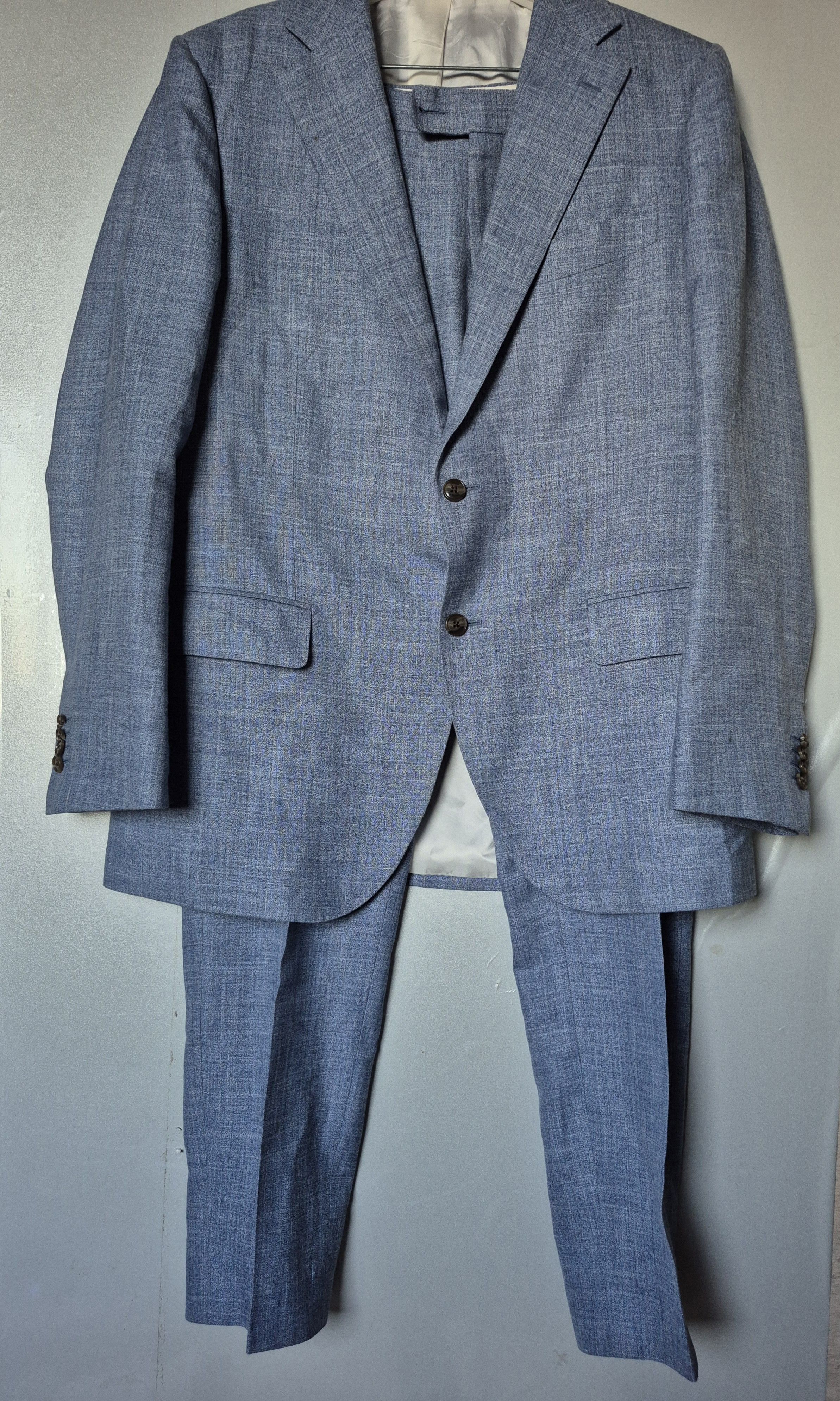 Suitsupply SUITSUPPLY Lazio Men's Suit Slim Blue Size EU 54 USA/UK44 Size 44R - 2 Thumbnail