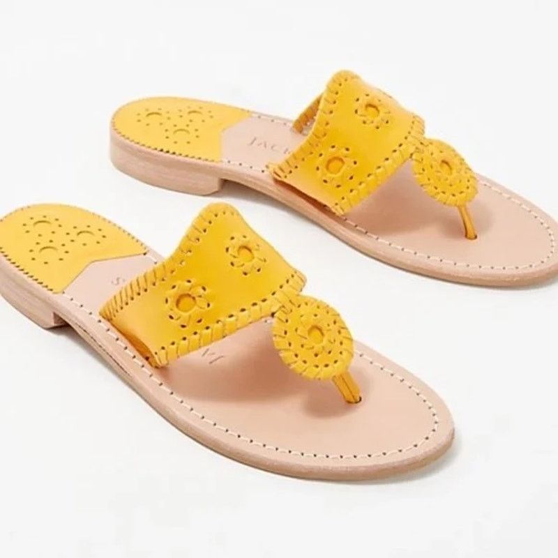 Jack Rogers Jack Rogers Jack Whipstitch Flat Sandals Size 6.5 $128 Size US 6.5 / IT 36.5 - 1 Thumbnail