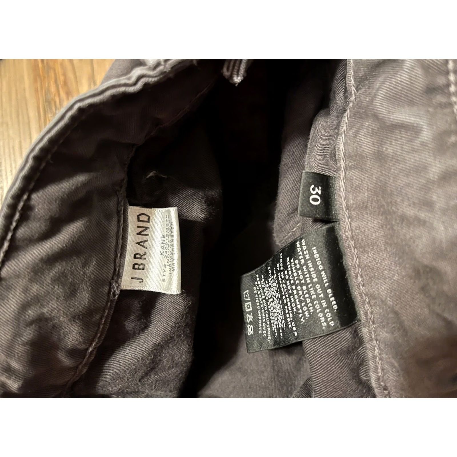 J Brand J BRAND Kane Regular Straight Fit Pants Dark Brown Gray Men's 30x33 Size US 30 / EU 46 - 4 Thumbnail