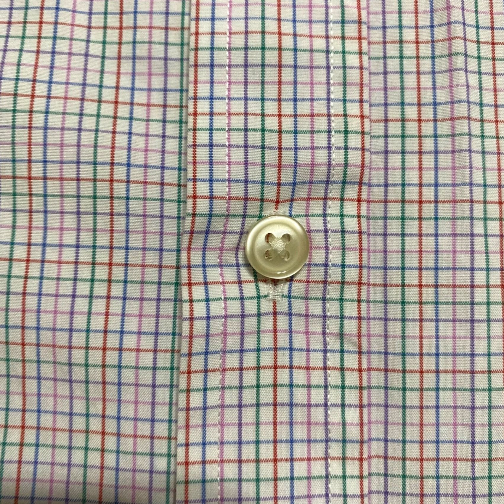 Charles Tyrwhitt Charles Tyrwhitt Mens 17 Shirt Multicolor Plaid Long Sleeve Button Front Slim Shirt Size US XL / EU 56 / 4 - 4 Thumbnail