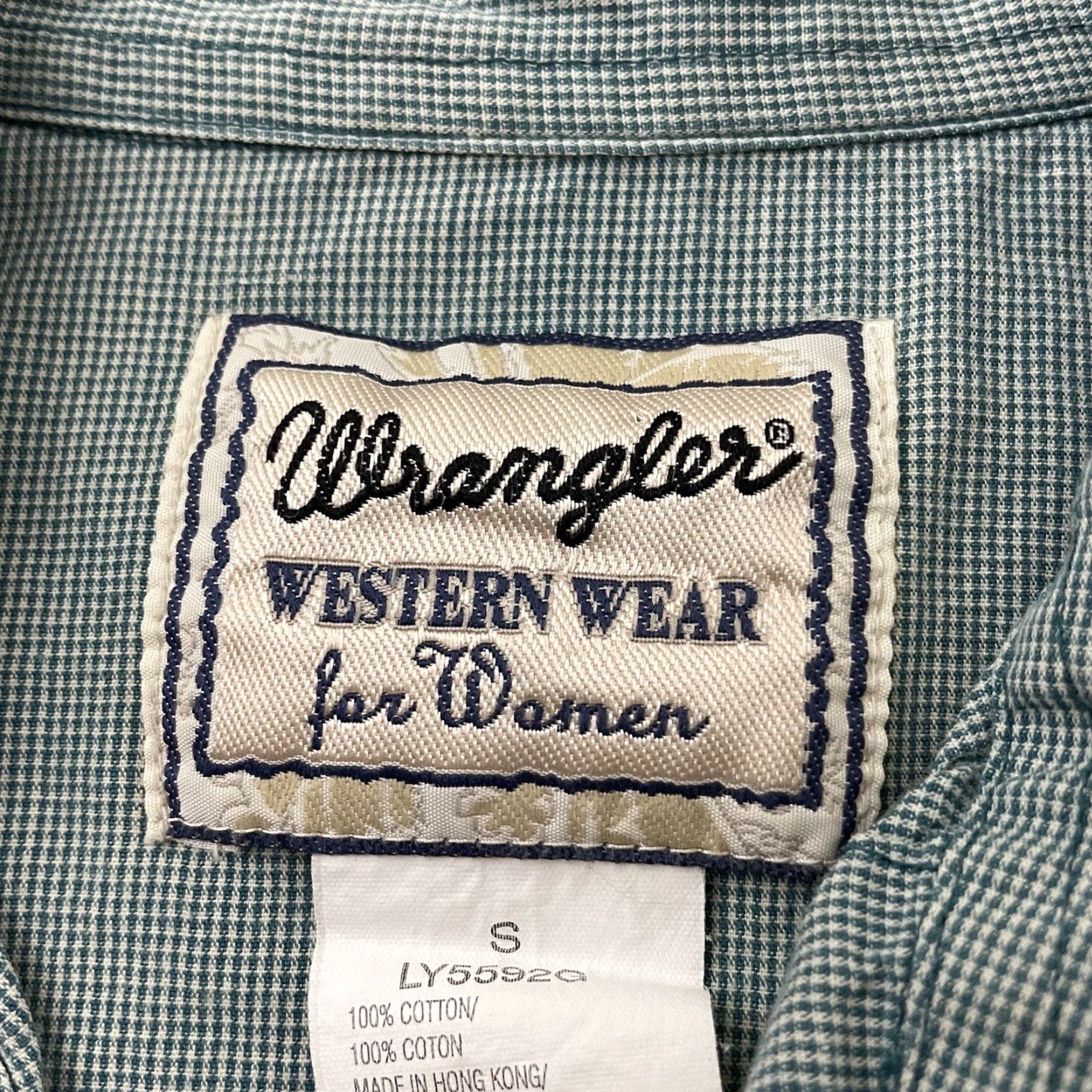 Wrangler Wrangler Western Long Sleeve Plaid Top Women S Green Shirt Size S / US 4 / IT 40 - 3 Thumbnail