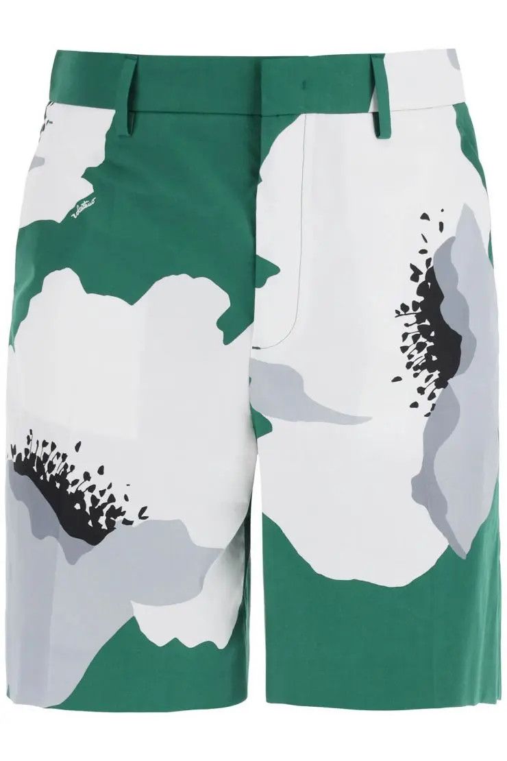 o1s22i1n0324 Bermuda Shorts in Green/White